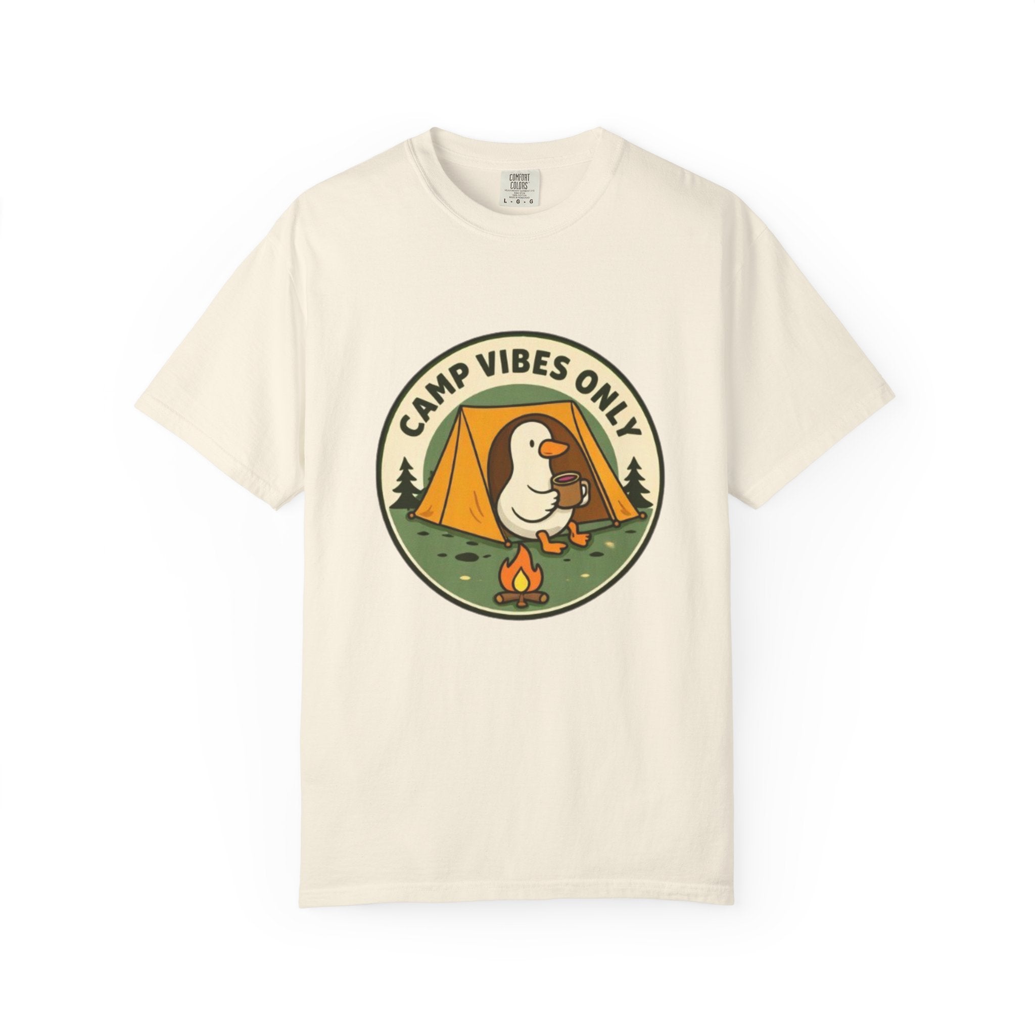 Camp Vibes Only T-Shirt | Cute Duck Camping Graphic Tee