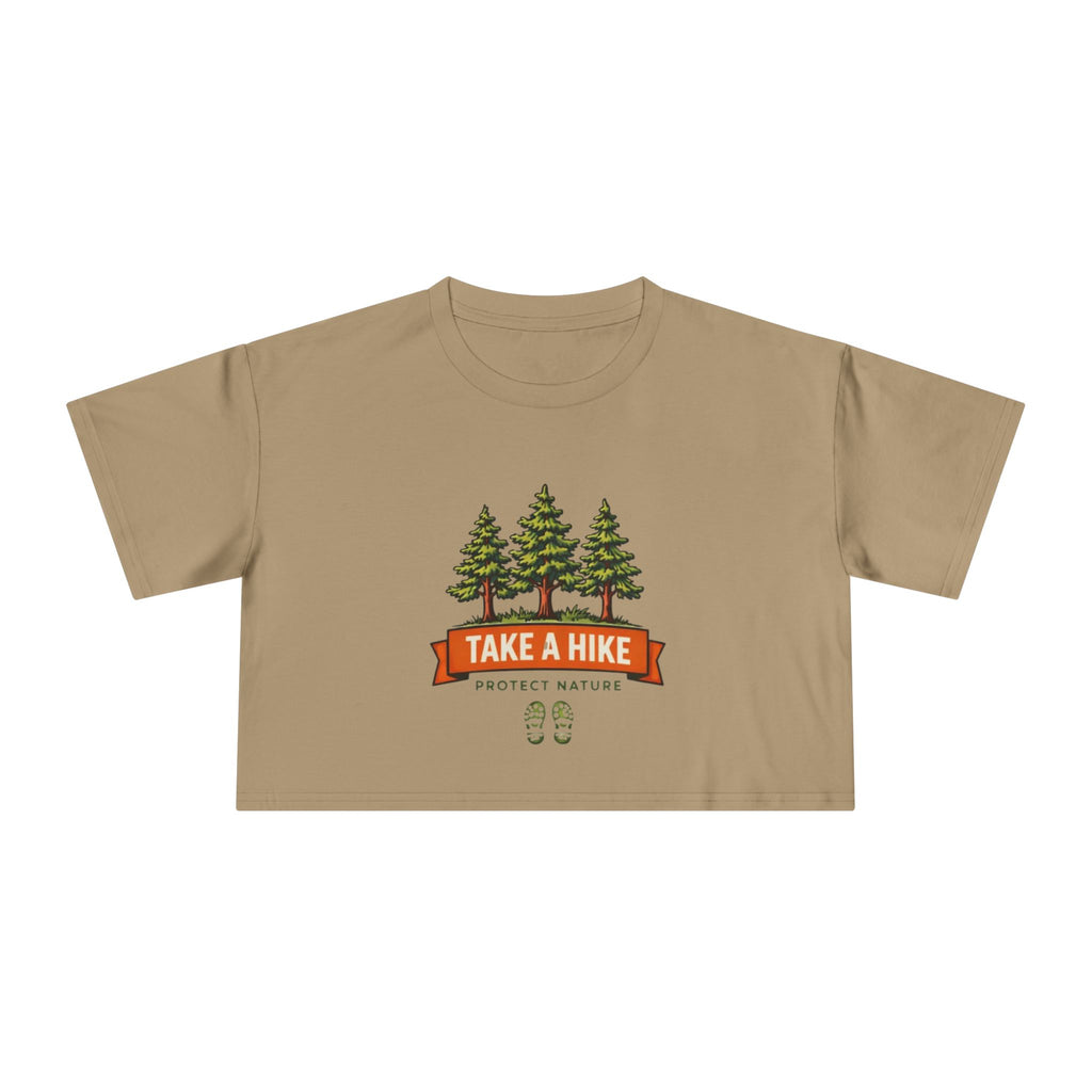 Take a Hike Crop Tee | Womens Outdoor Hiking Shirt | Protect Nature Graphic Top