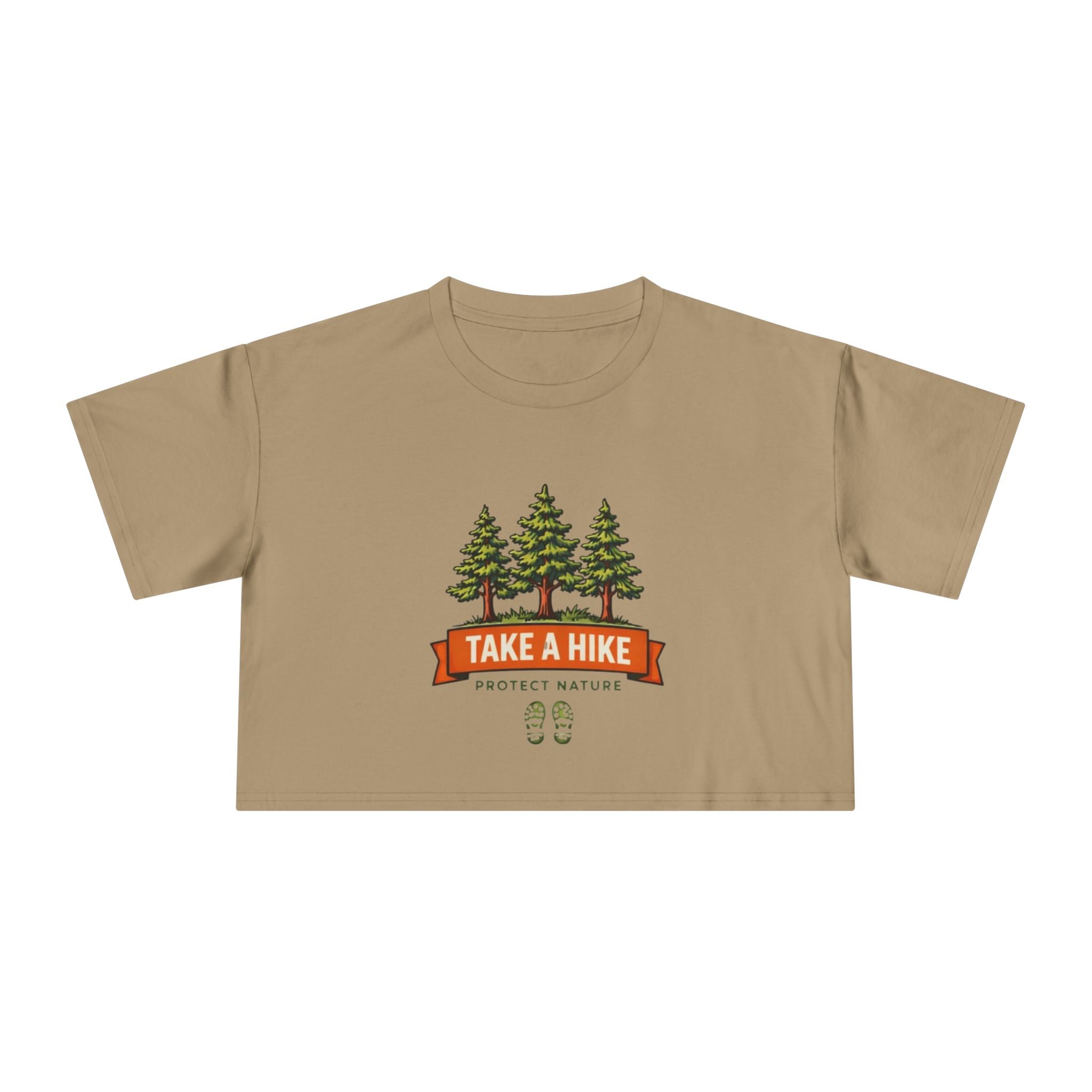 Take a Hike Crop Tee | Womens Outdoor Hiking Shirt | Protect Nature Graphic Top