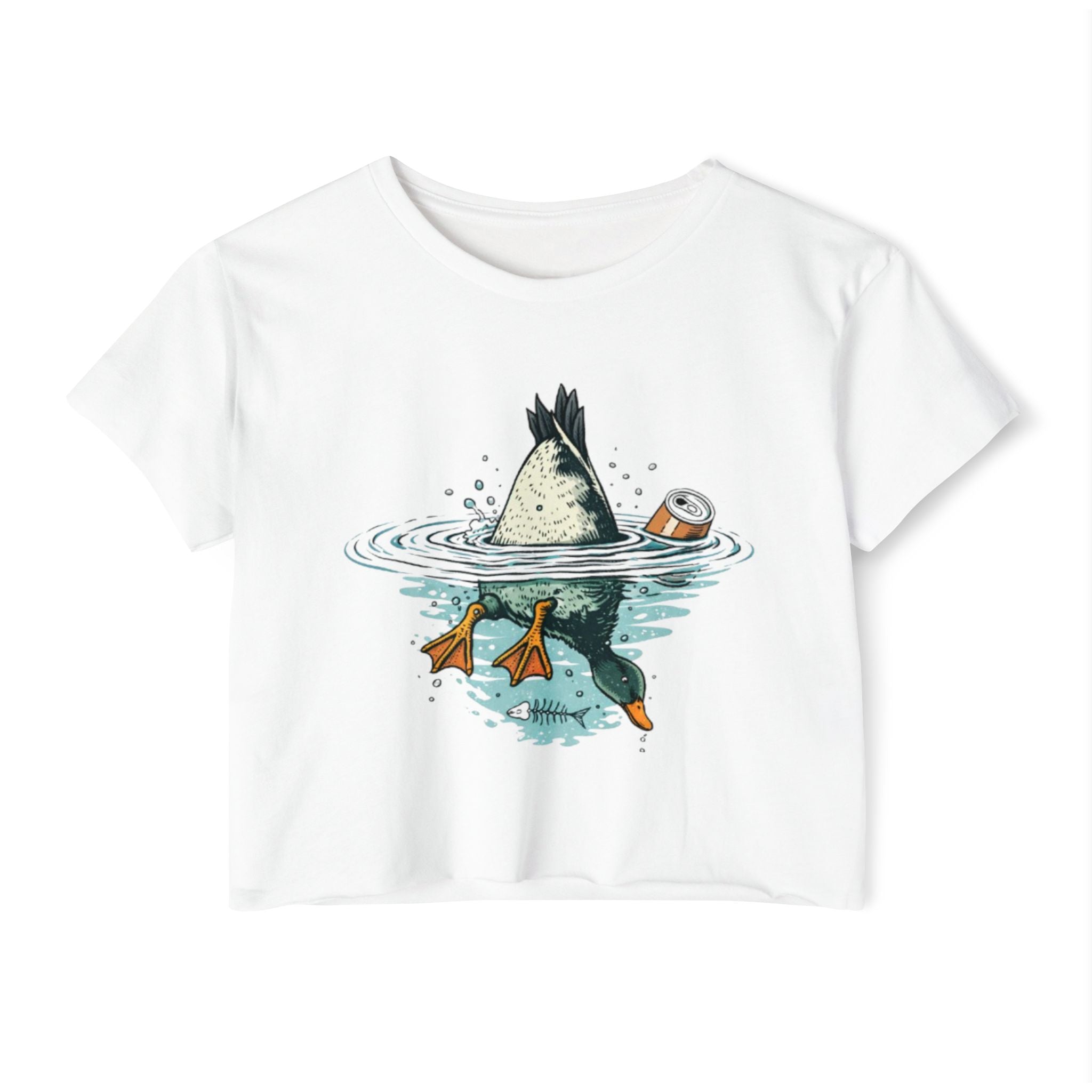 Womens Festival Crop Top | Duck Bottoms Up Funny Graphic