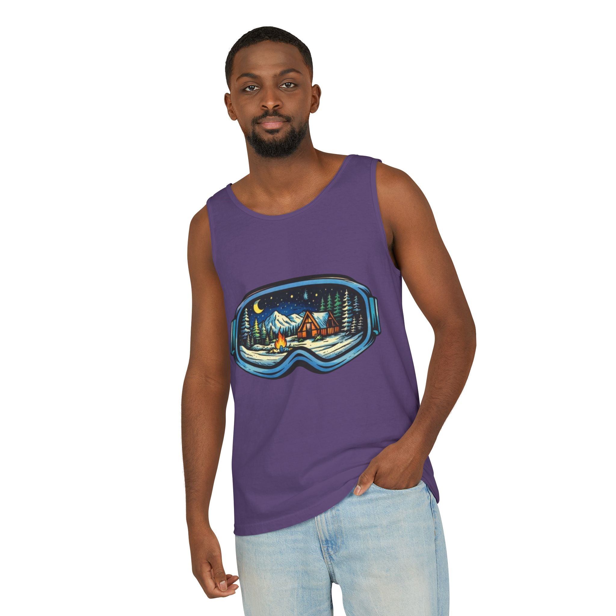 Tank Top | Ski Goggle Winter Cabin Graphic