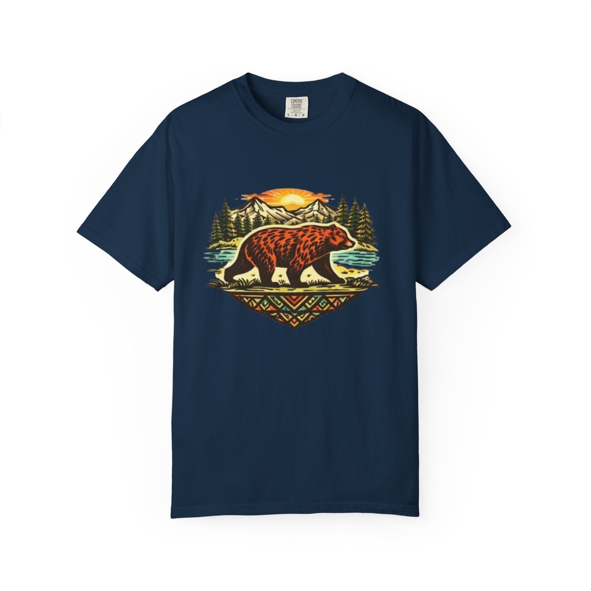 Bear Sunset T-Shirt | Vintage Forest Adventure Graphic Tee