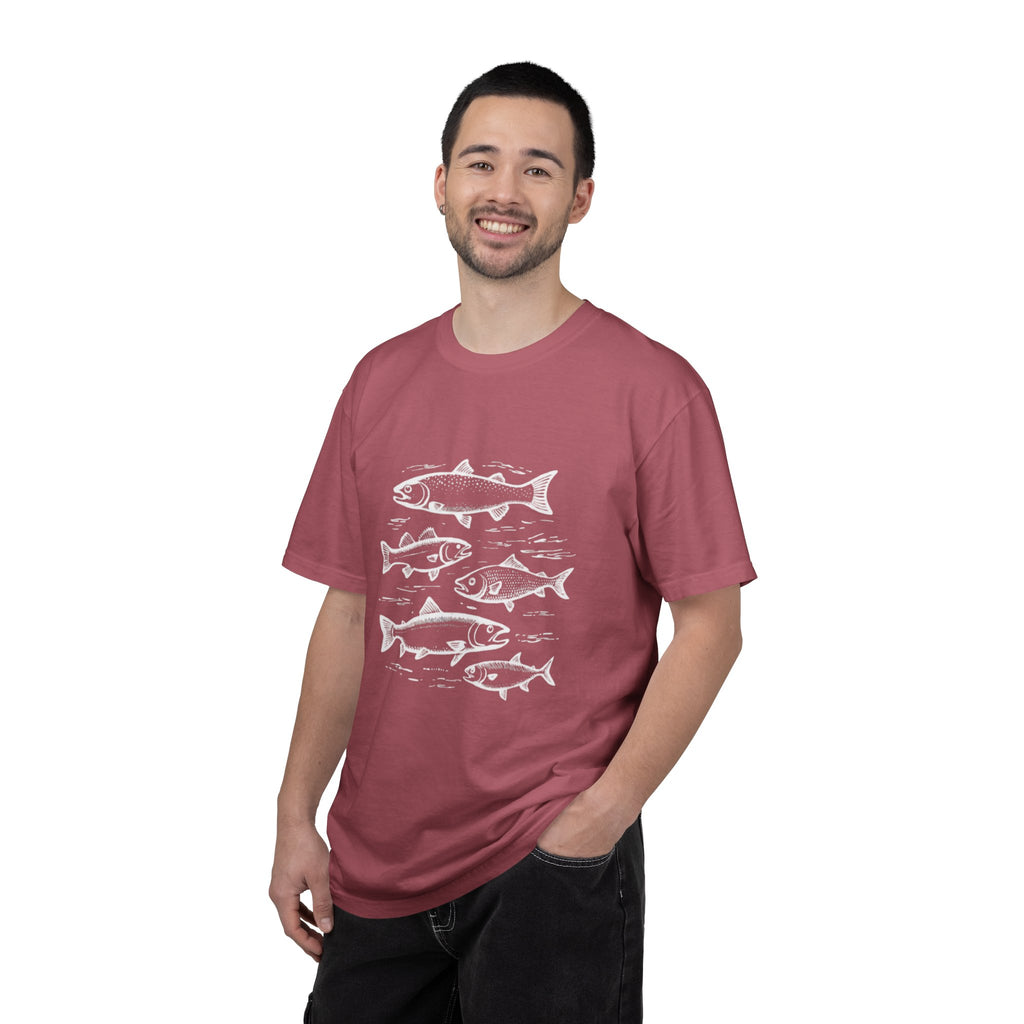 Fish Collection Garment-Dyed T-Shirt | Simple Marine Design