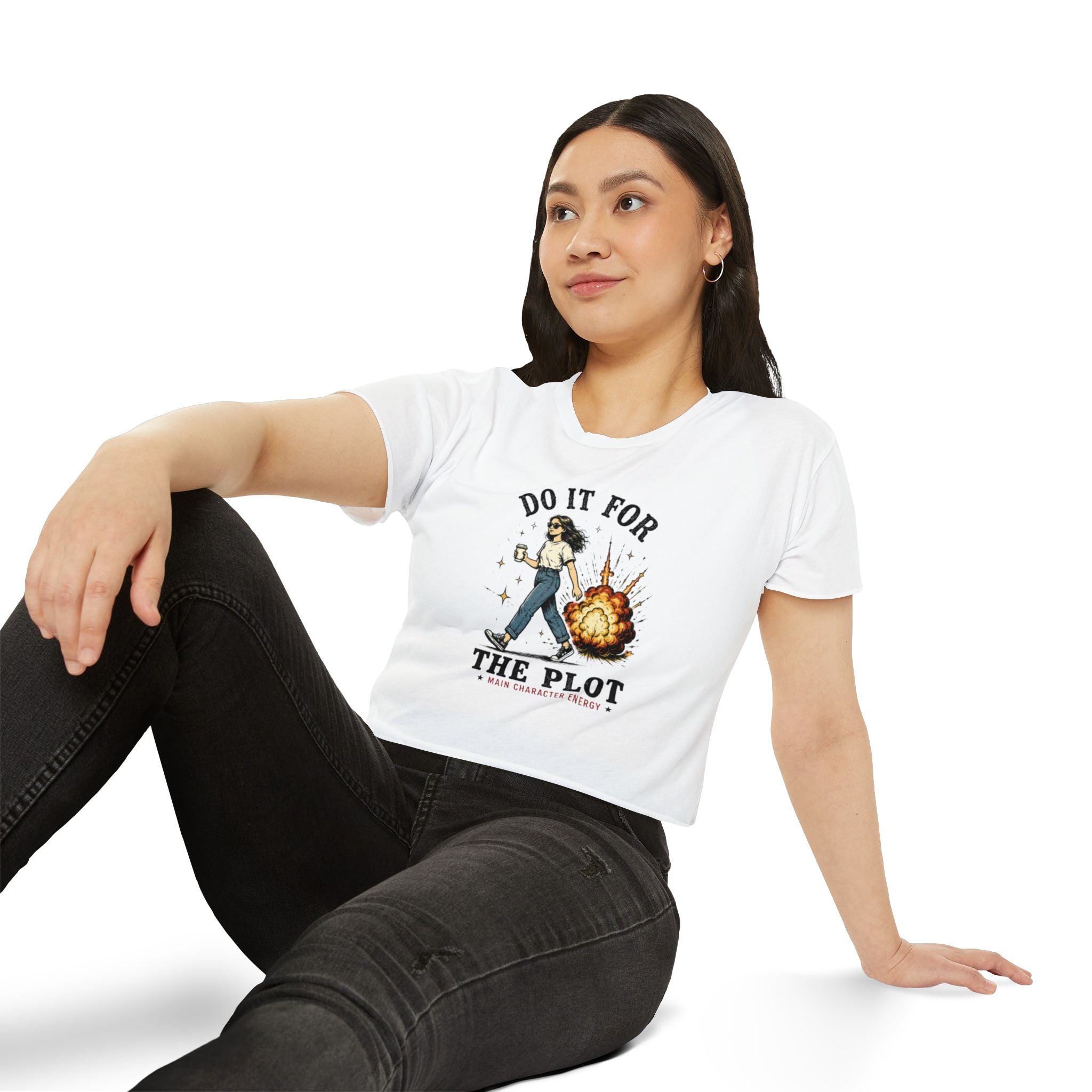 Crop Top | "Do It For The Plot" Retro Graphic Festival Tee