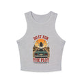 Do It For The Plot Sunset Racer Tank | Womens Micro Rib Tank