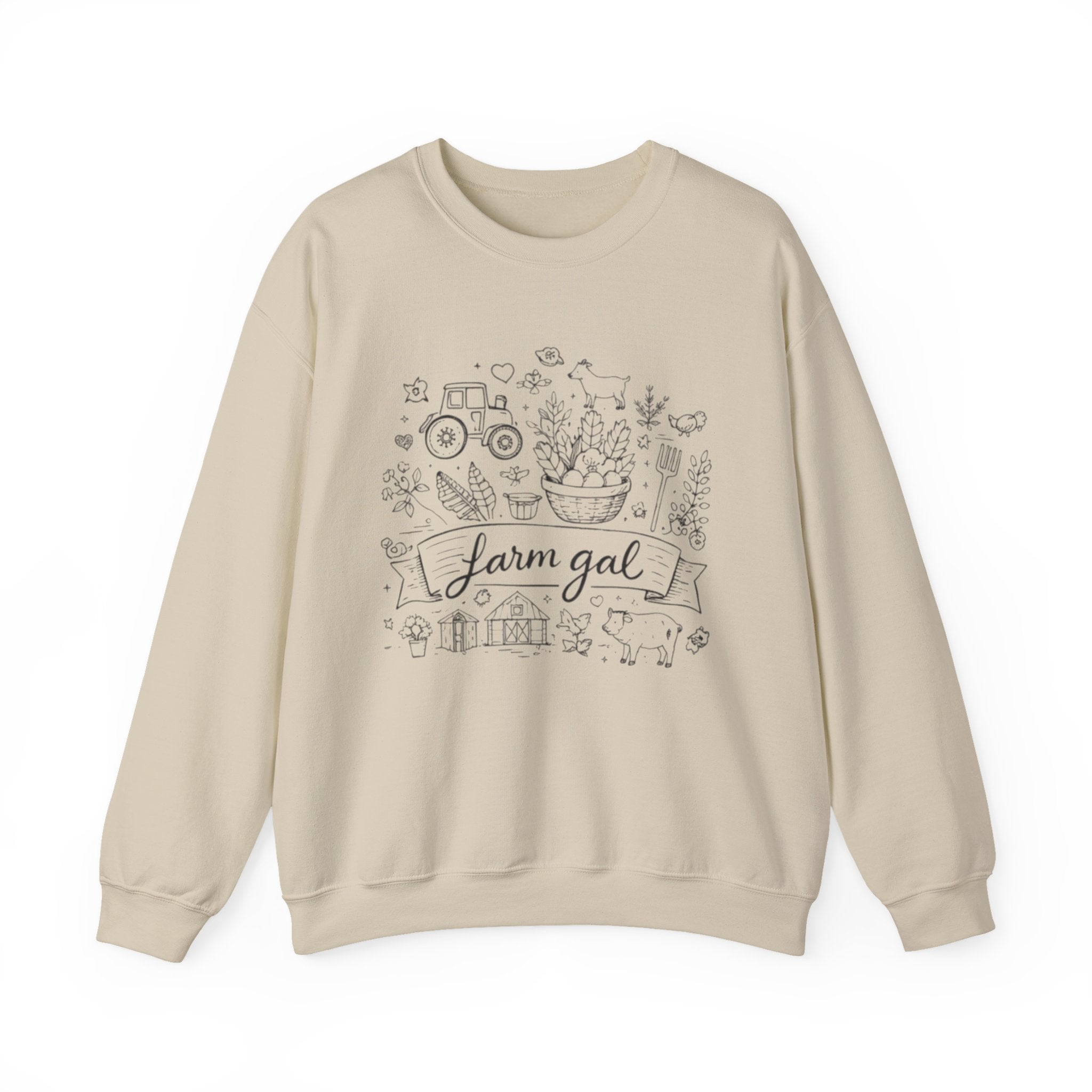 Farm Gal Crewneck Sweatshirt | Cute Farm Life Graphic Pullover