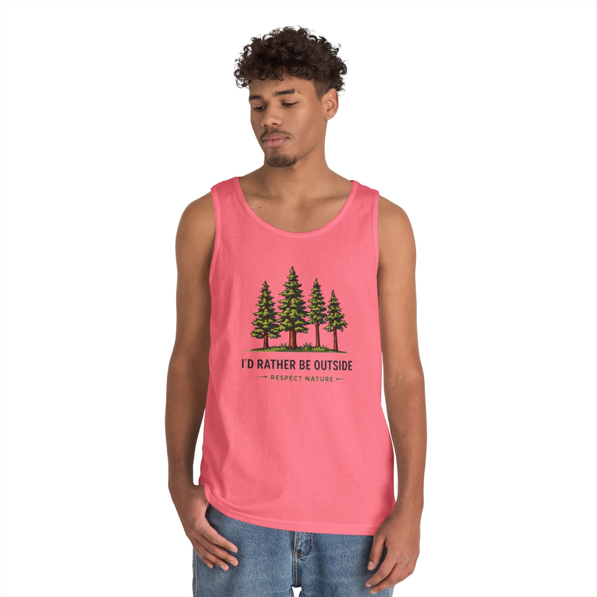 Id Rather Be Outside Tank Top | Nature Lovers Camping Graphic
