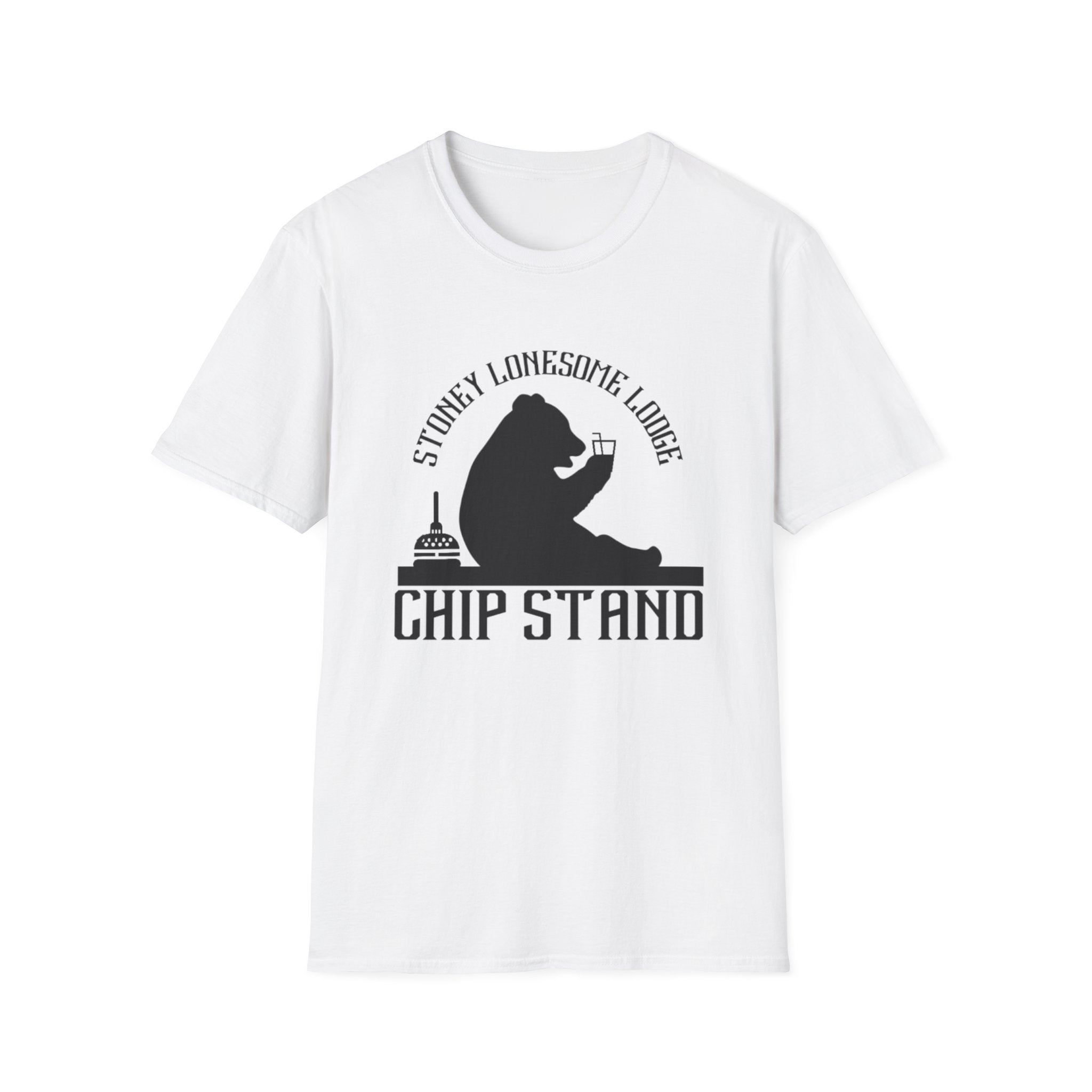 Chip Stand T-Shirt | Stoney Lonesome Lodge Bear Graphic Tee