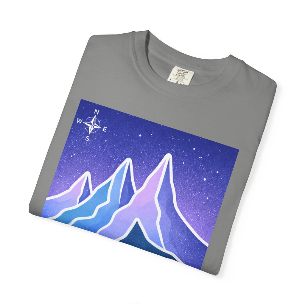 Mountain Night T-Shirt | Neon Retro Mountain Landscape Tee