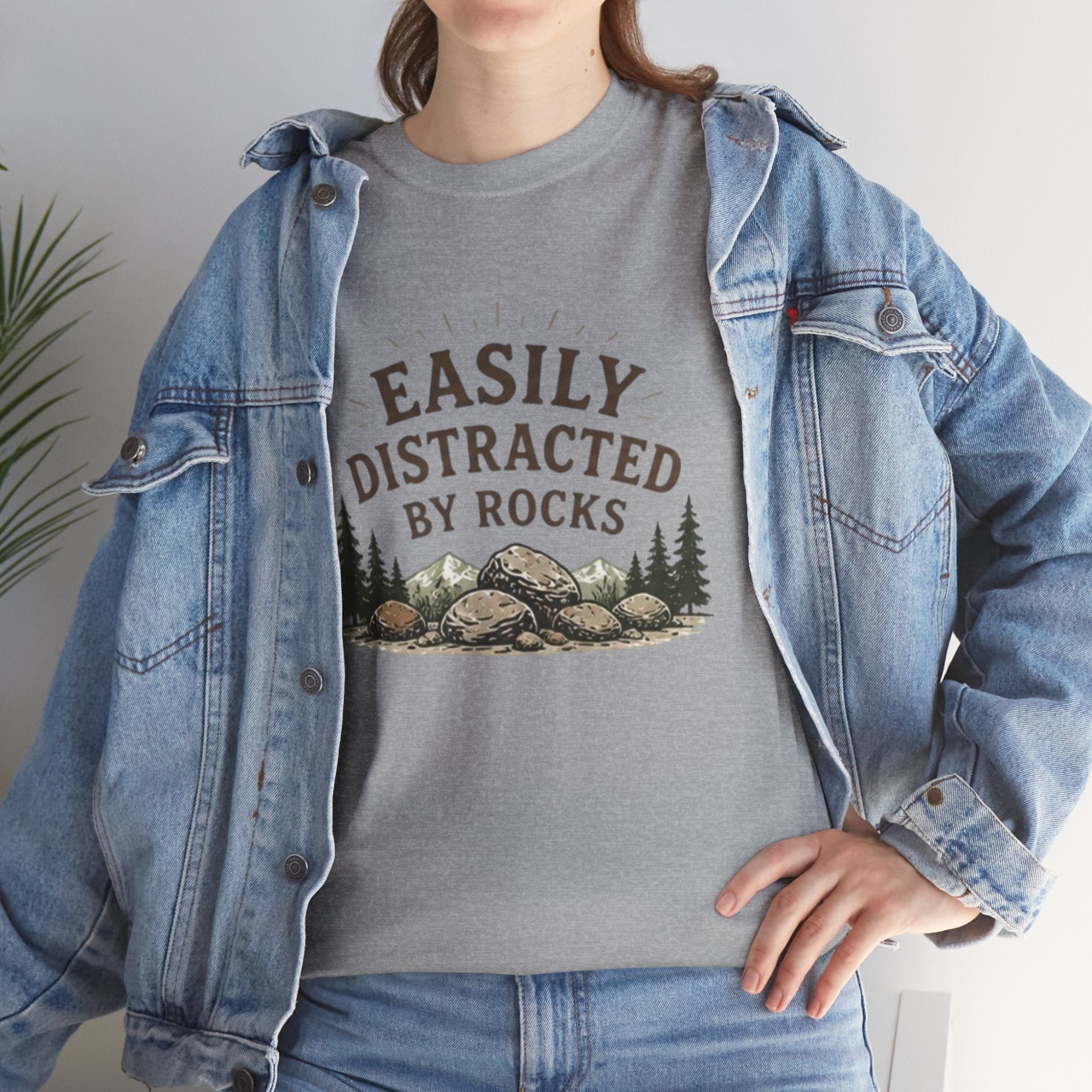 Easily Distracted by Rocks T-Shirt | Funny Geology Lover Tee