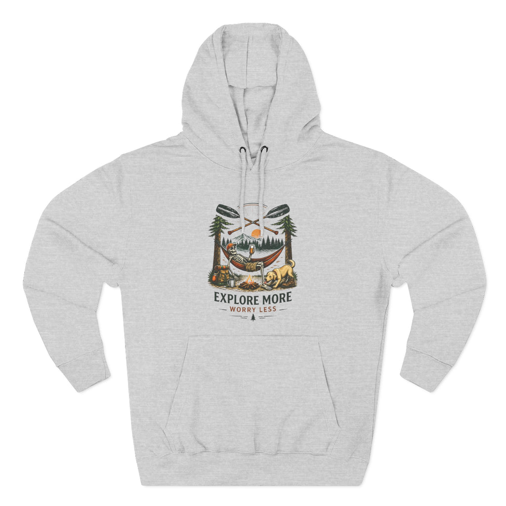 Explore More Hoodie | Adventure Campfire Graphic Fleece Pullover