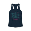 Stay Weird Sasquatch Racerback Tank | Minimalist Surfer Vibe for Women