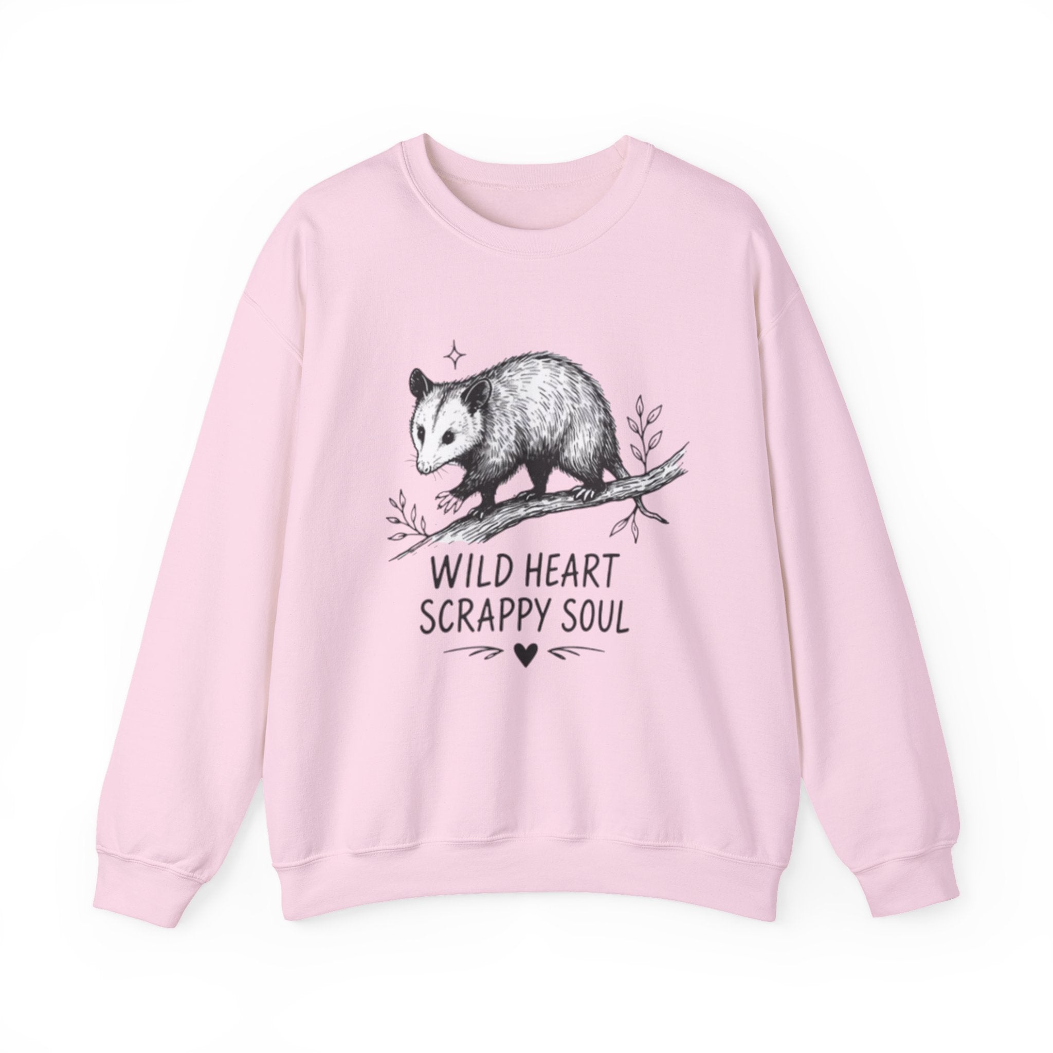 Opossum Wild Heart Scrappy Soul Crewneck Sweatshirt