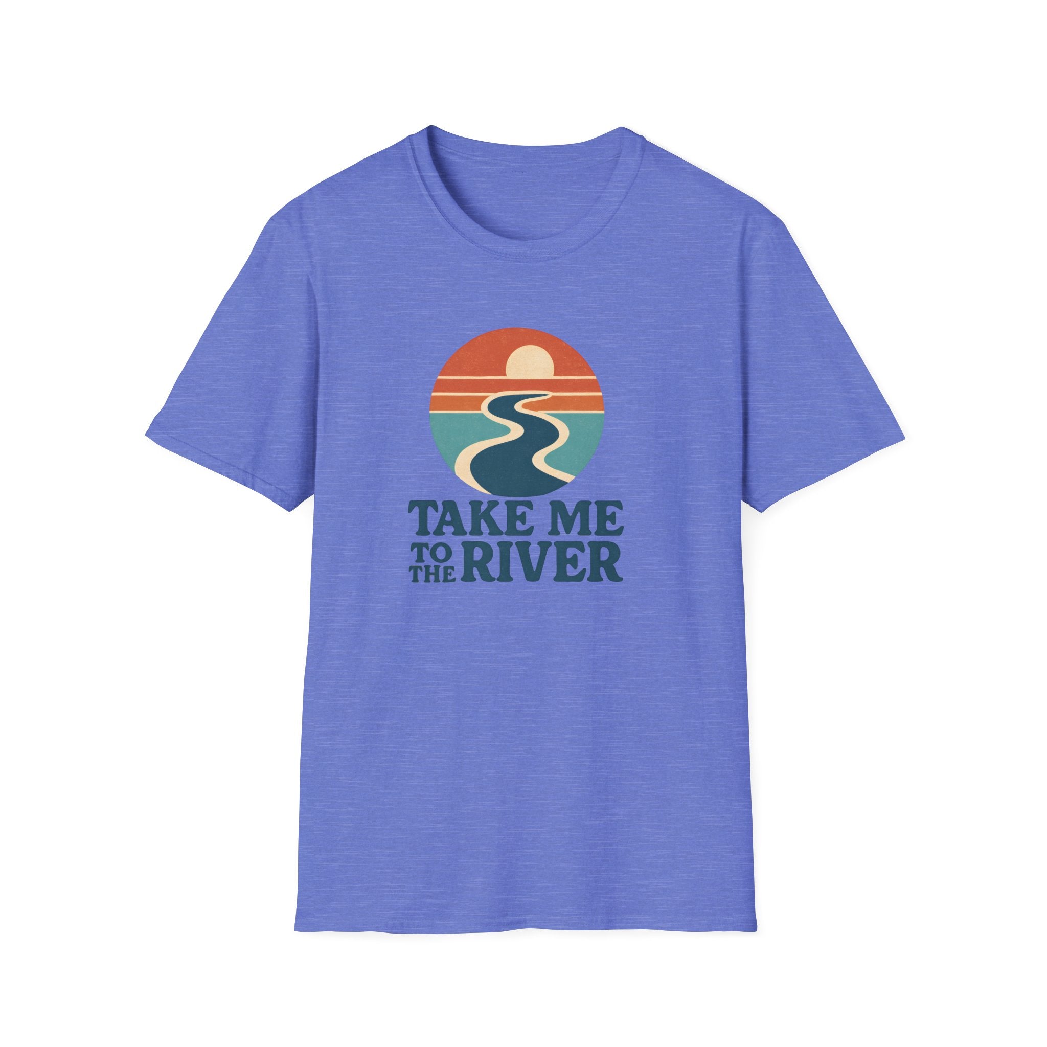 Sunset River Graphic T-Shirt | Scenic Nature Tee for Outdoor Lovers