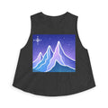 Women's Crop Top | Pastel Night Mountain Graphic Crop Top