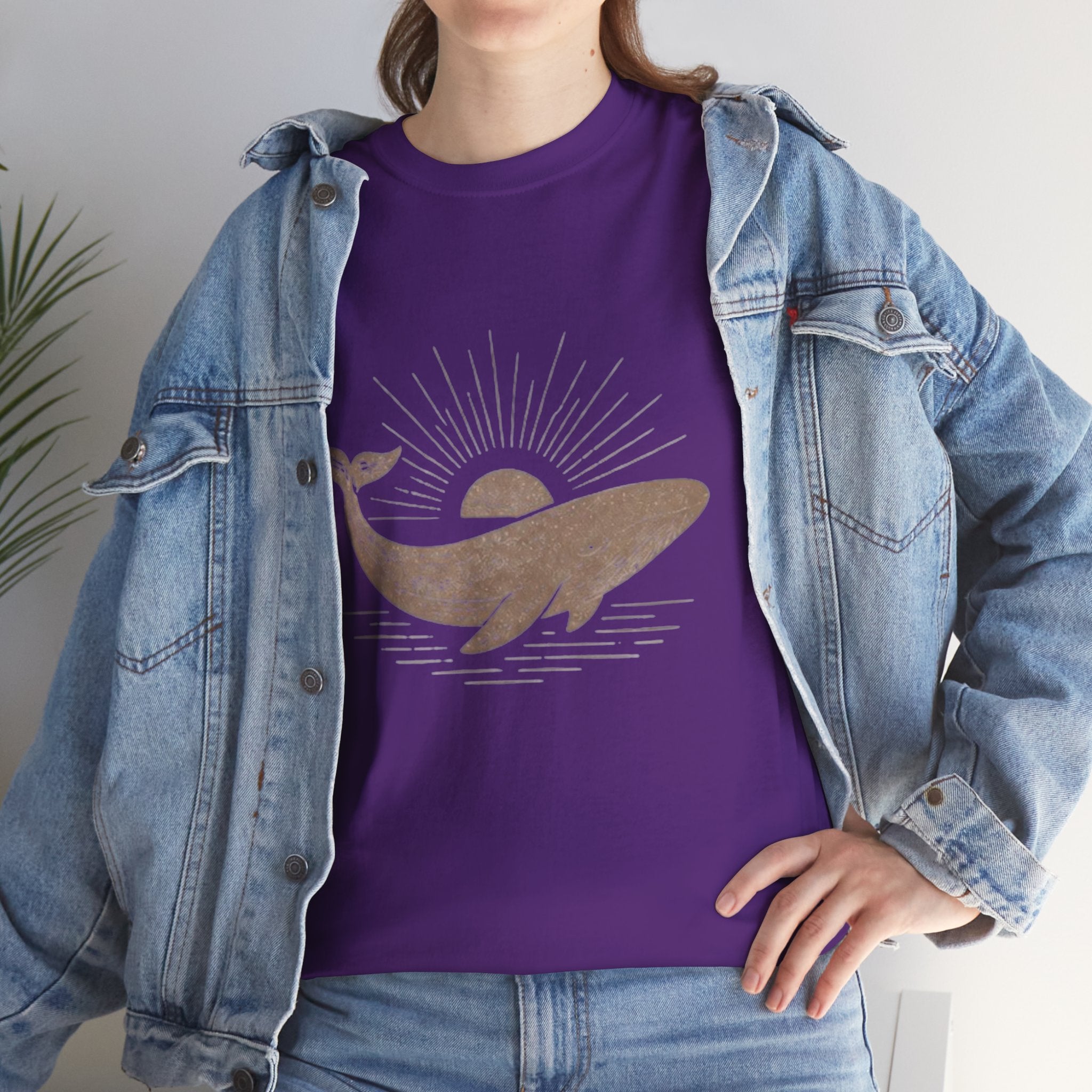 Whale Sunset T-Shirt | Minimal Coastal Graphic Tee