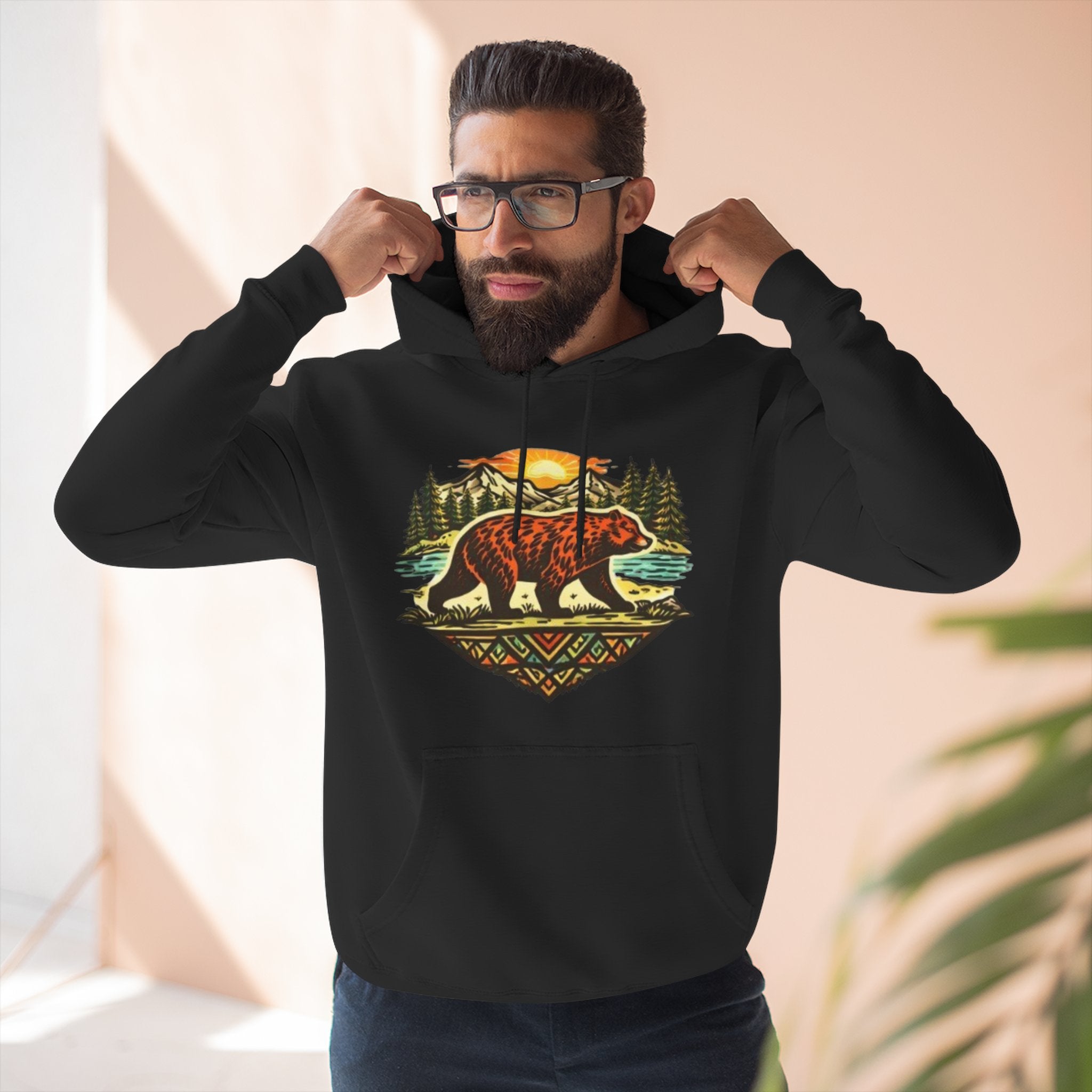 Bear Forest Hoodie | Vintage Wilderness Graphic Pullover