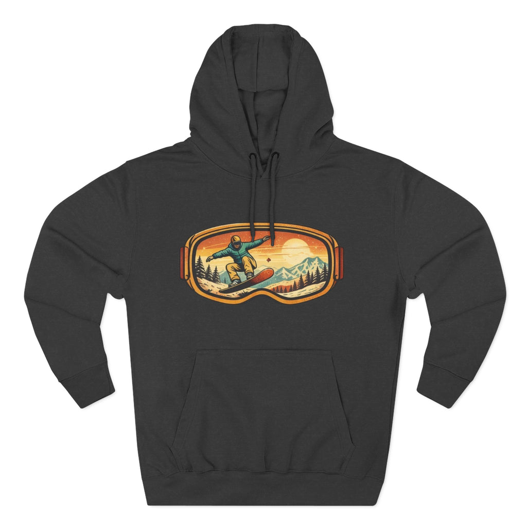 Snowboarder Goggles Graphic Hoodie | Vintage Mountain Ski Snowboarding Design