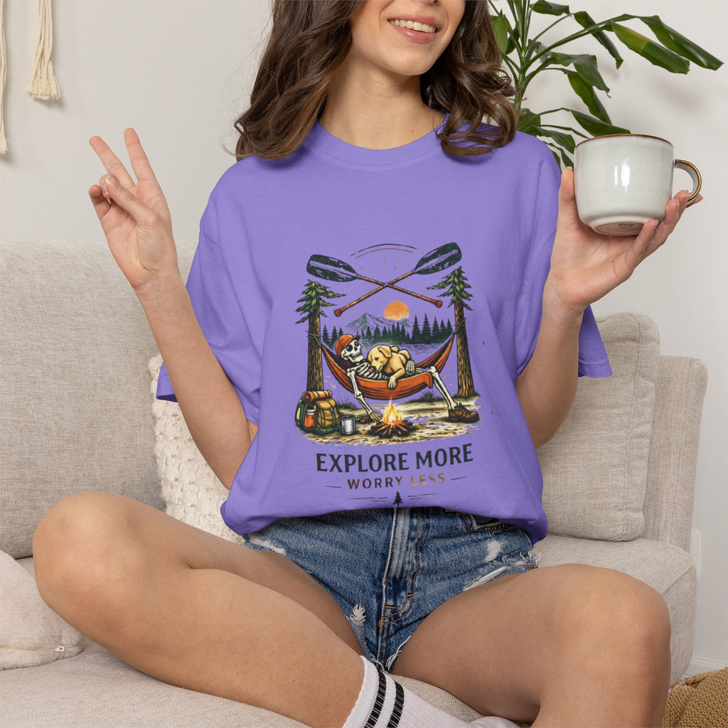 Explore More Worry Less Campfire T-Shirt