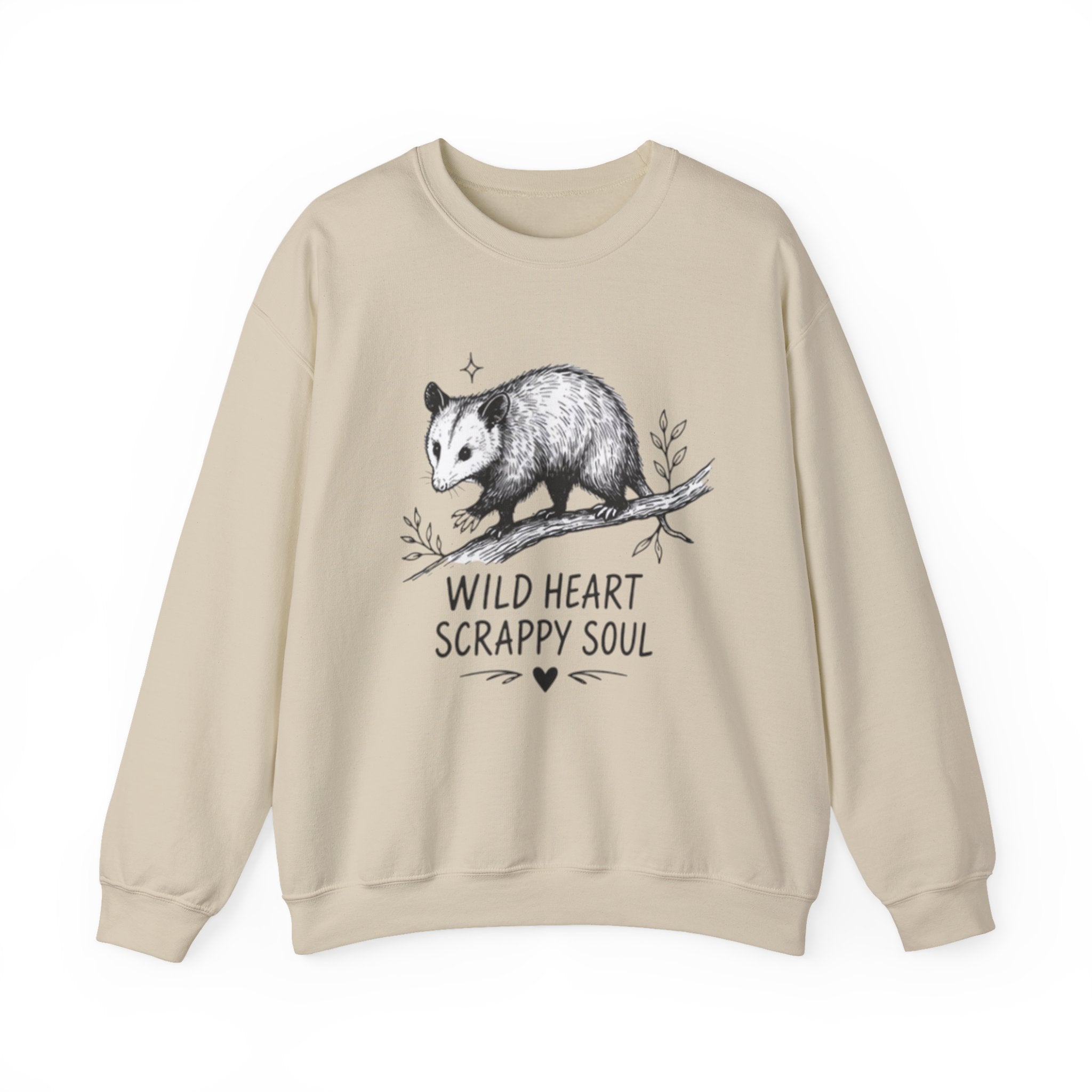 Opossum Wild Heart Scrappy Soul Crewneck Sweatshirt