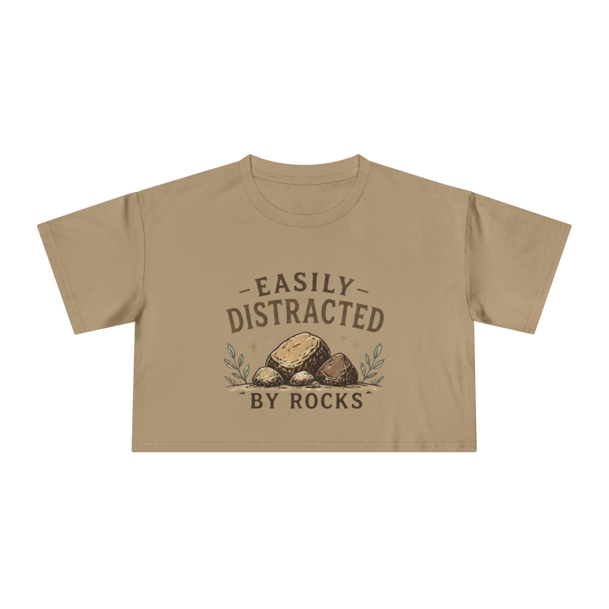 Easily Distracted by Rocks Crop Tee