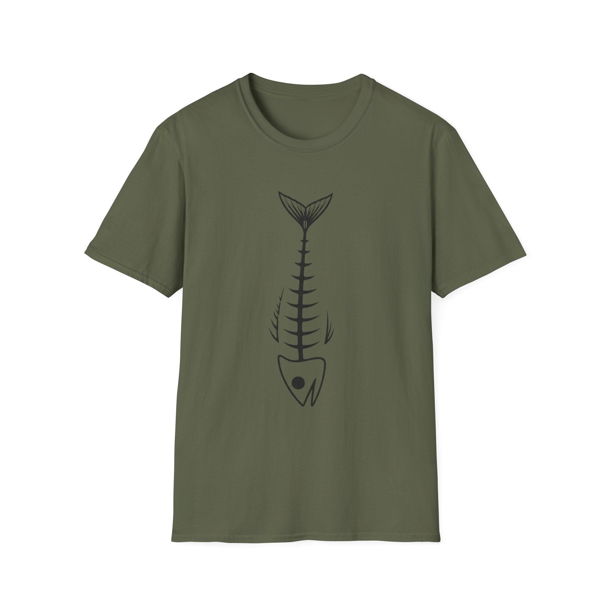 Fish Skeleton Graphic T-Shirt | Minimal Fish Tee