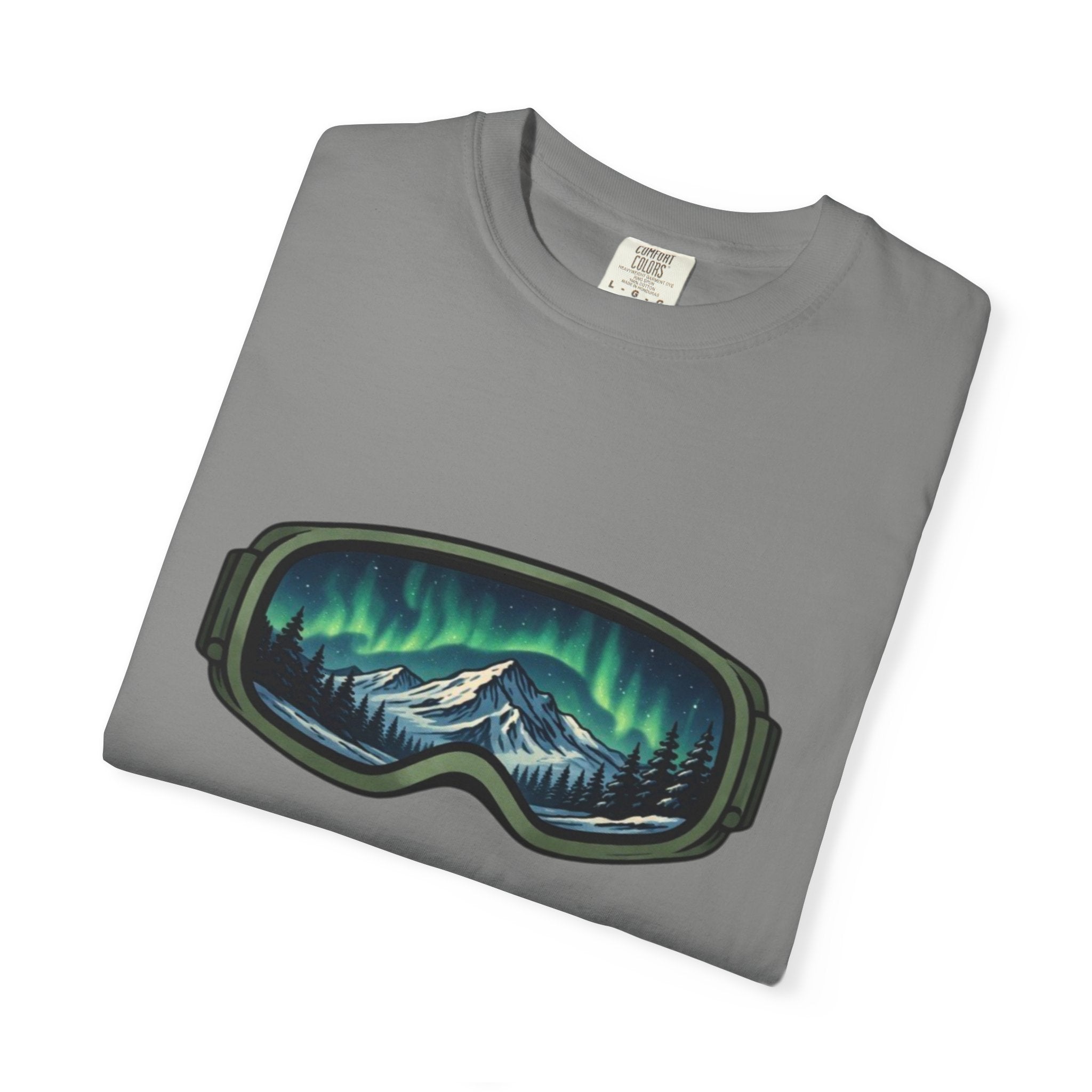 Ski Goggle Northern Lights Mountain T-Shirt