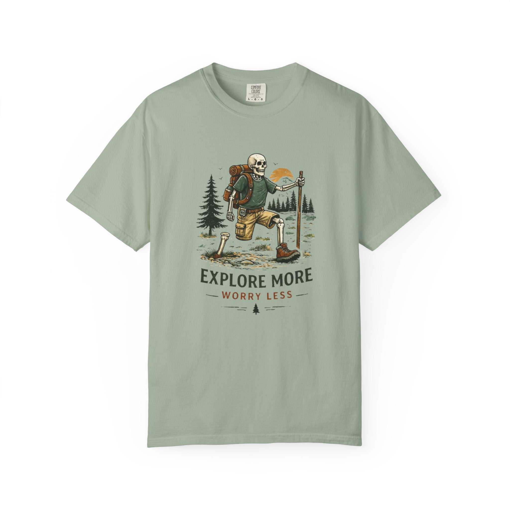 Explore More Worry Less T-Shirt | Adventure Hiking Graphic Tee