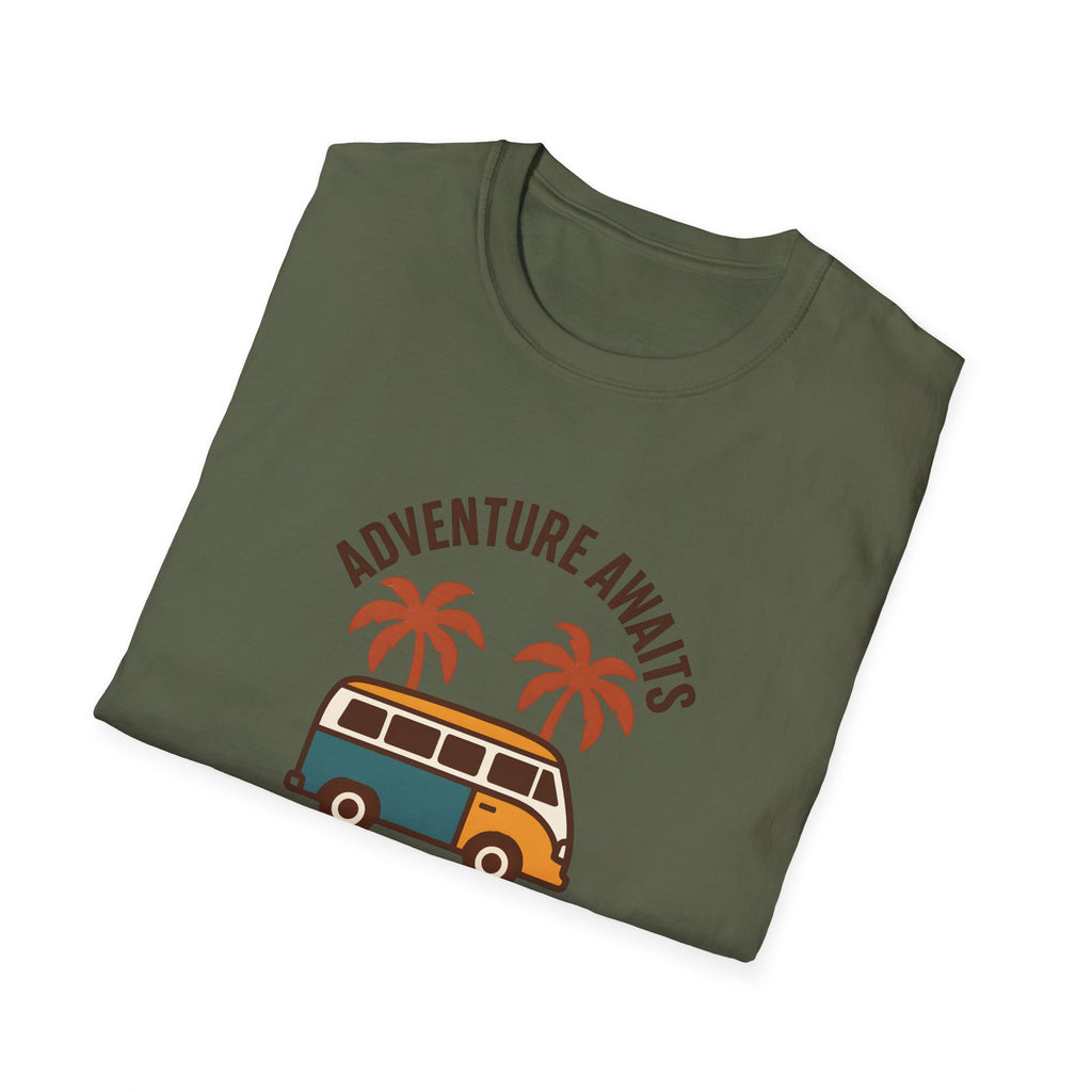 Adventure Awaits Van T-Shirt | Travel Camper Graphic Tee