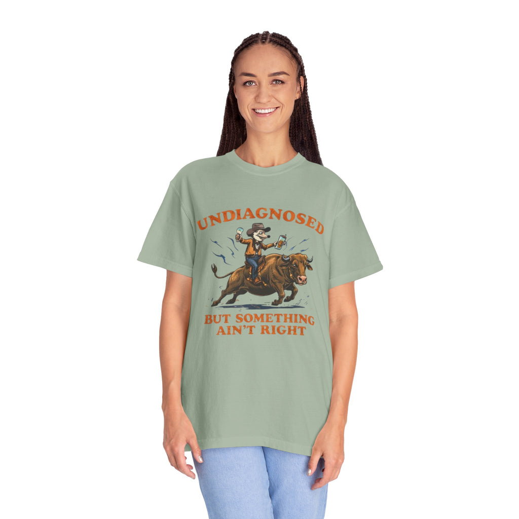 Undiagnosed But Something Ain't Right bull rider T-Shirt | Western Rodeo Graphic Tee