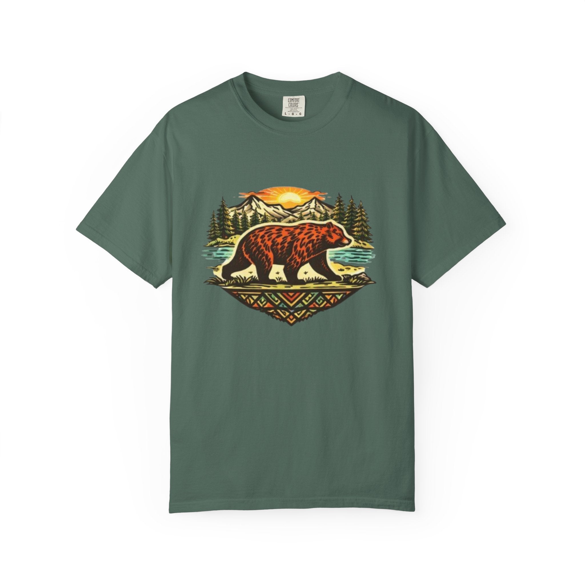 Bear Sunset T-Shirt | Vintage Forest Adventure Graphic Tee
