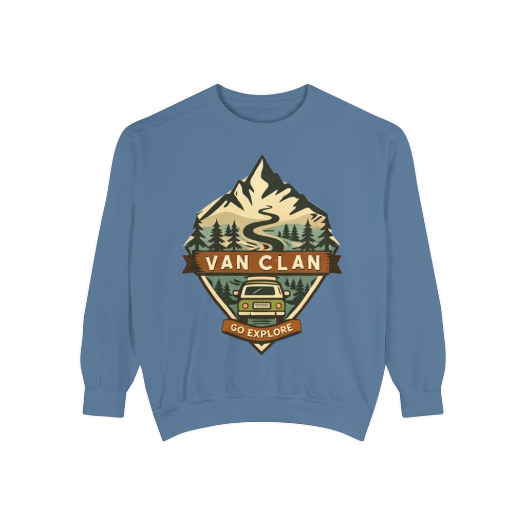 Van Clan Go Explore Sweatshirt | Vintage Mountain Van Adventure Crewneck