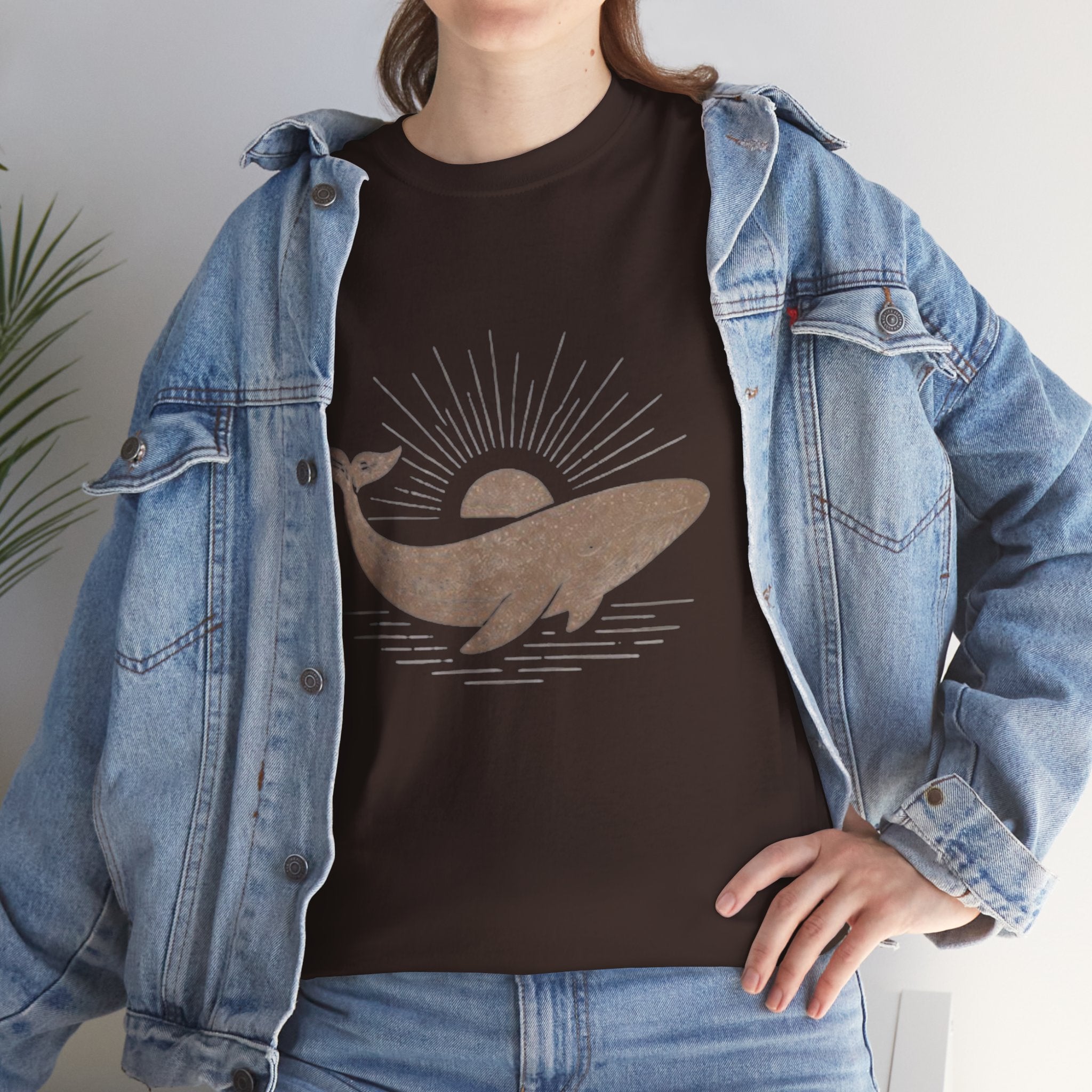 Whale Sunset T-Shirt | Minimal Coastal Graphic Tee