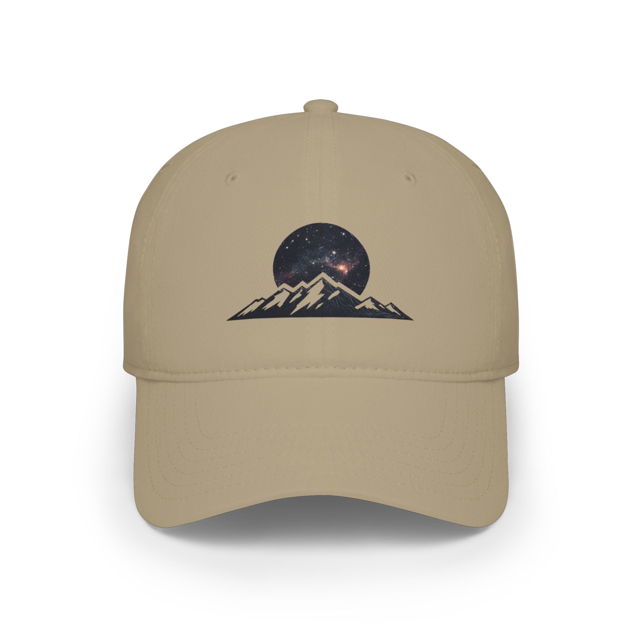 Mountain Night Sky Baseball Cap | Embroidered Starry Moon Peak Hat