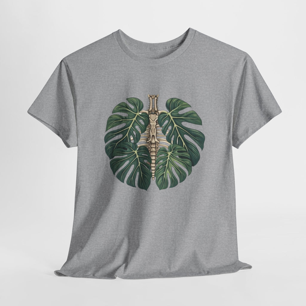 T-Shirt | Tropical Monstera with Brass Skull Botanical Graphic