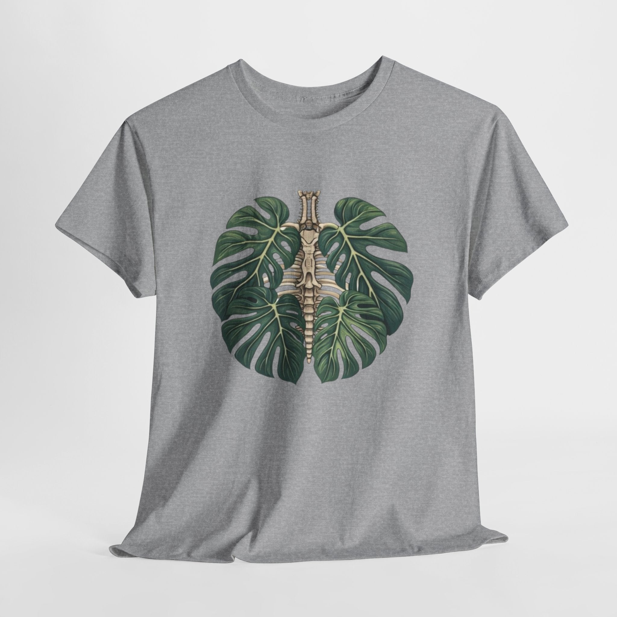 T-Shirt | Tropical Monstera with Brass Skull Botanical Graphic