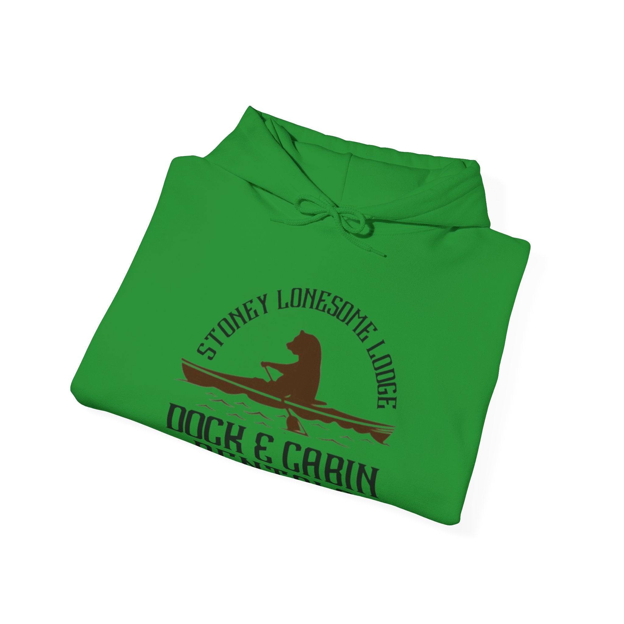 Dock & Cabin Rentals Hoodie | Stoney Lonesome Lodge Fishing Cabin Sweatshirt