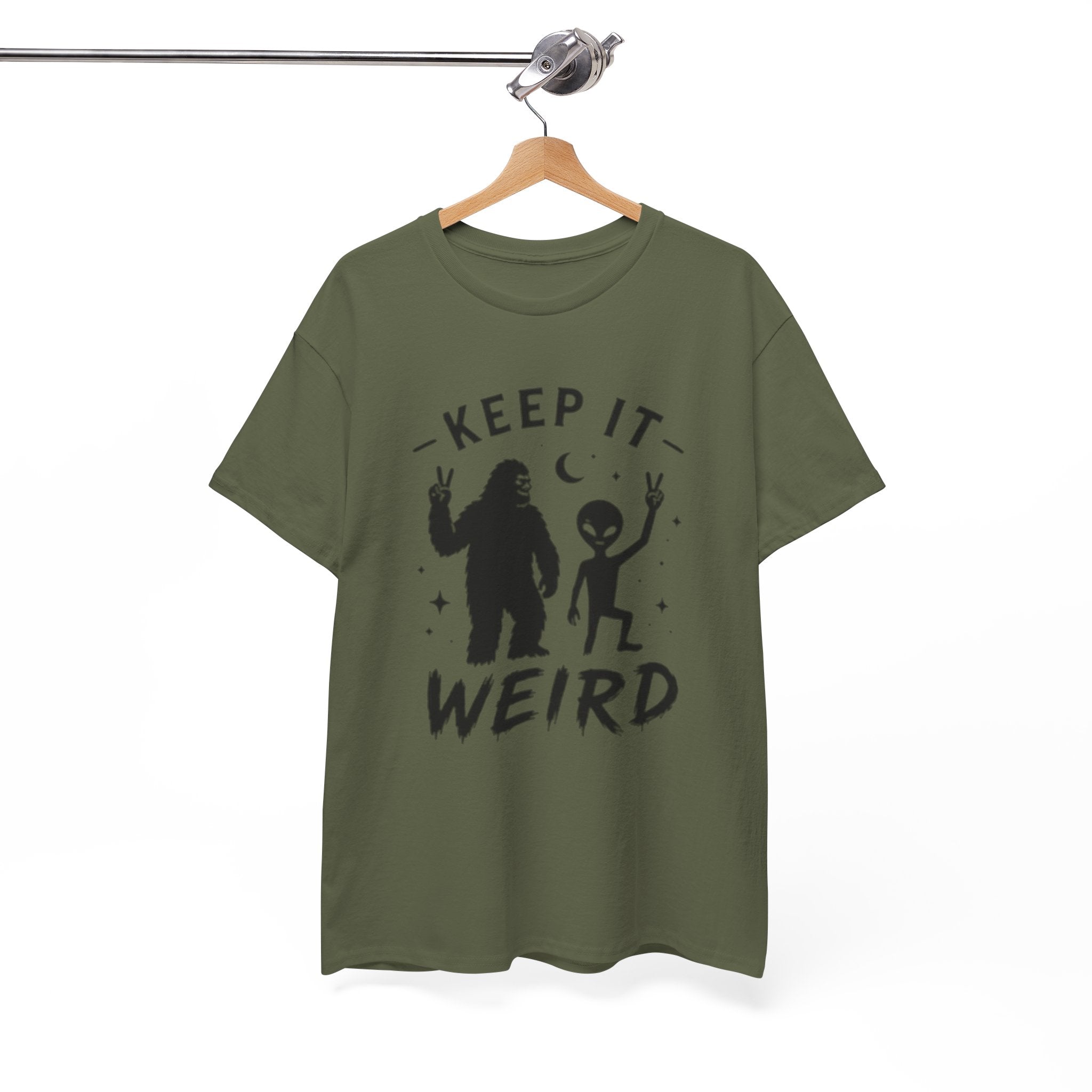 Keep It Weird Tee | Bigfoot & Alien Graphic T-Shirt
