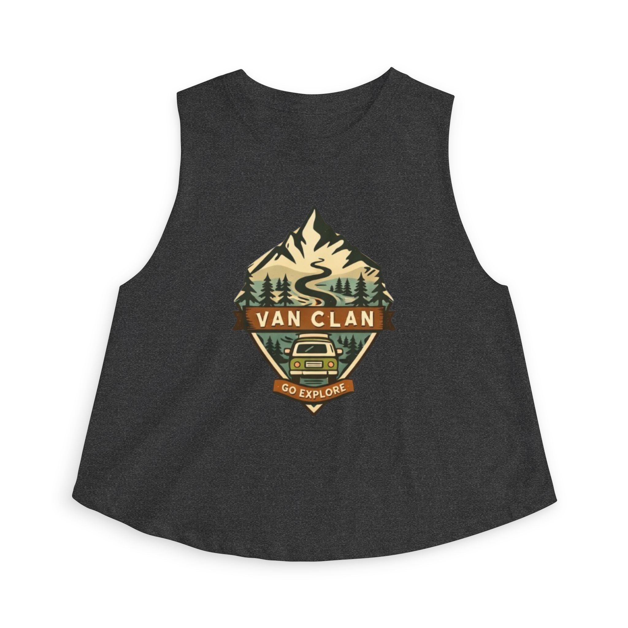 Van Clan "Go Explore" Crop Top | Women's Adventure Graphic Tank