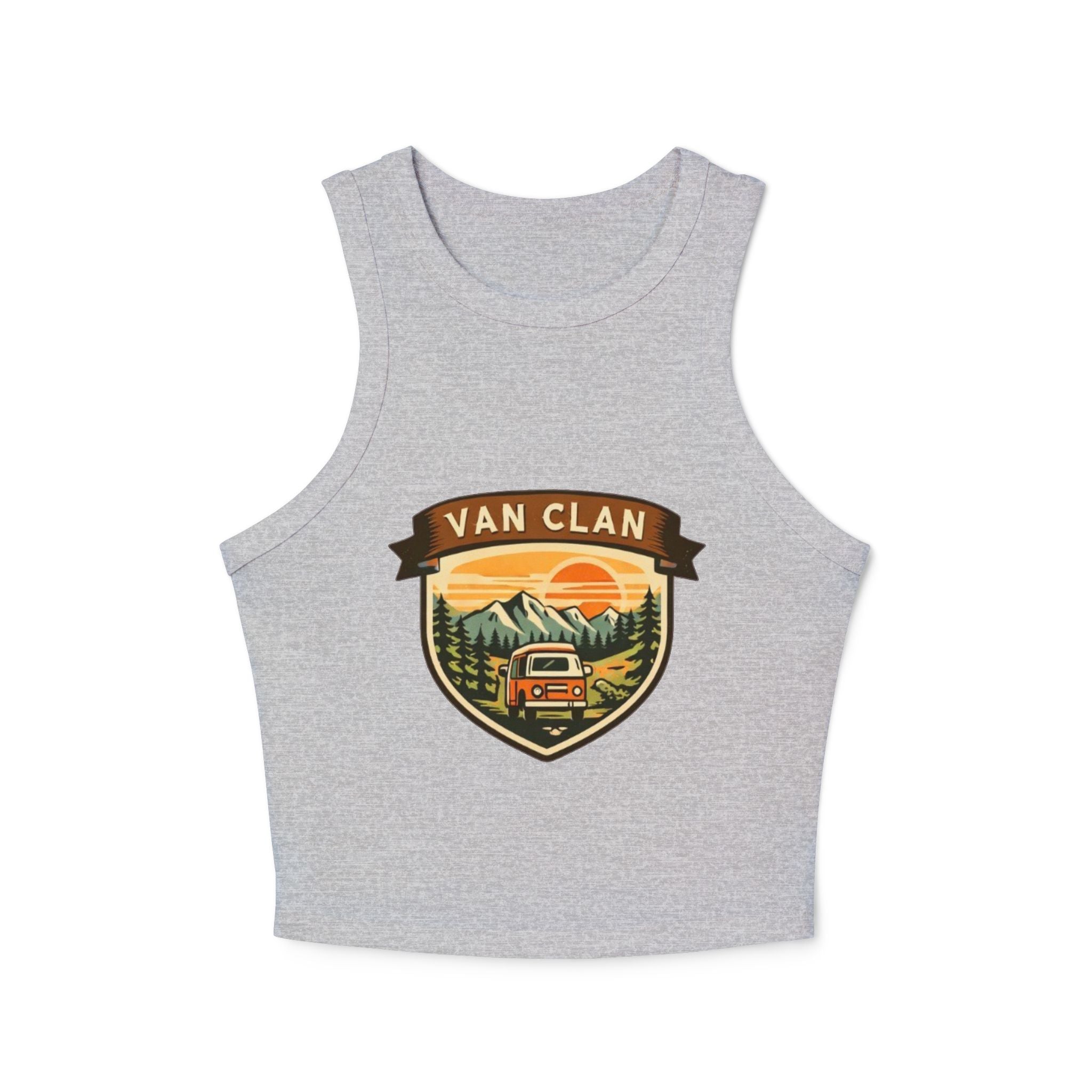 Van Clan Adventure Tank Top | Womens Outdoor Camper Badge Racer Tank
