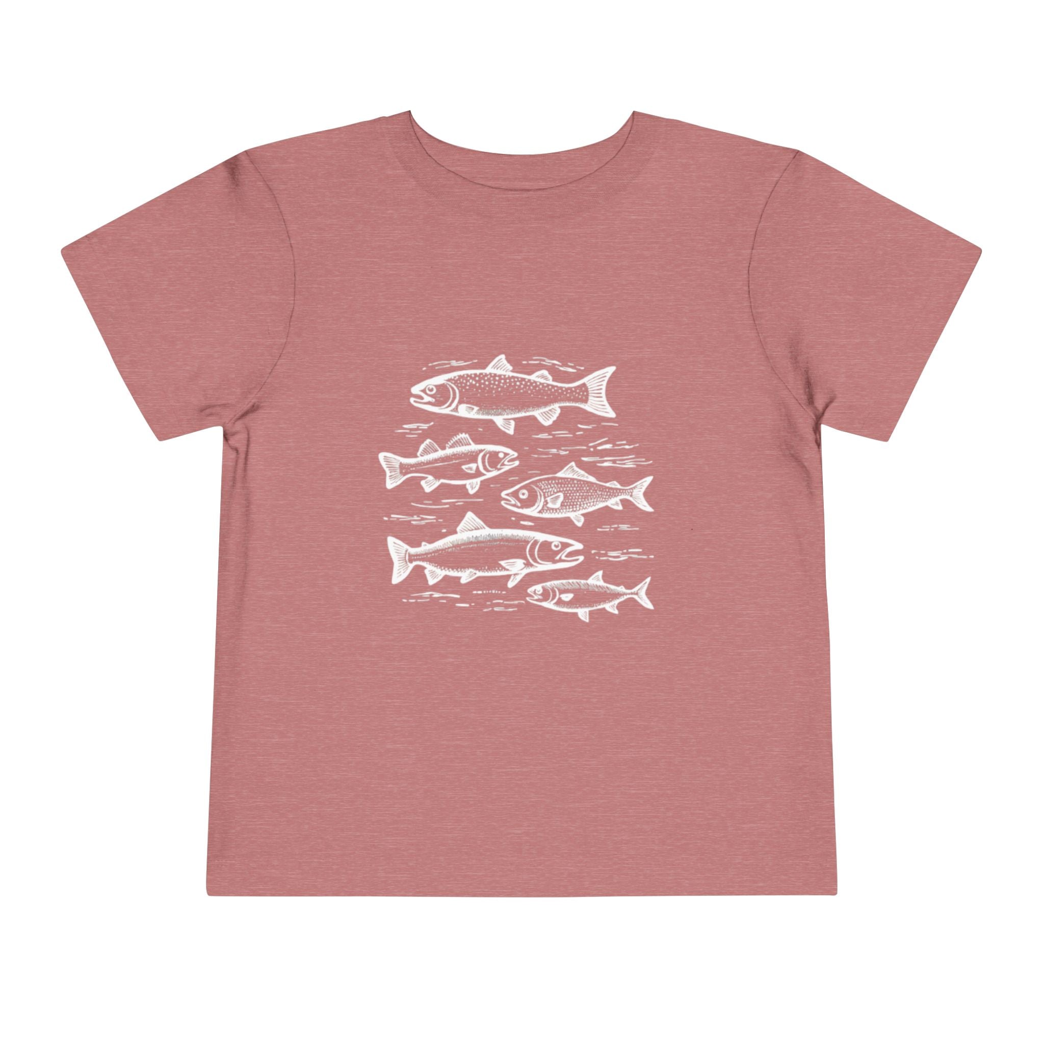 Toddler Tee | Vintage Fish Sketches Kids Short Sleeve Shirt