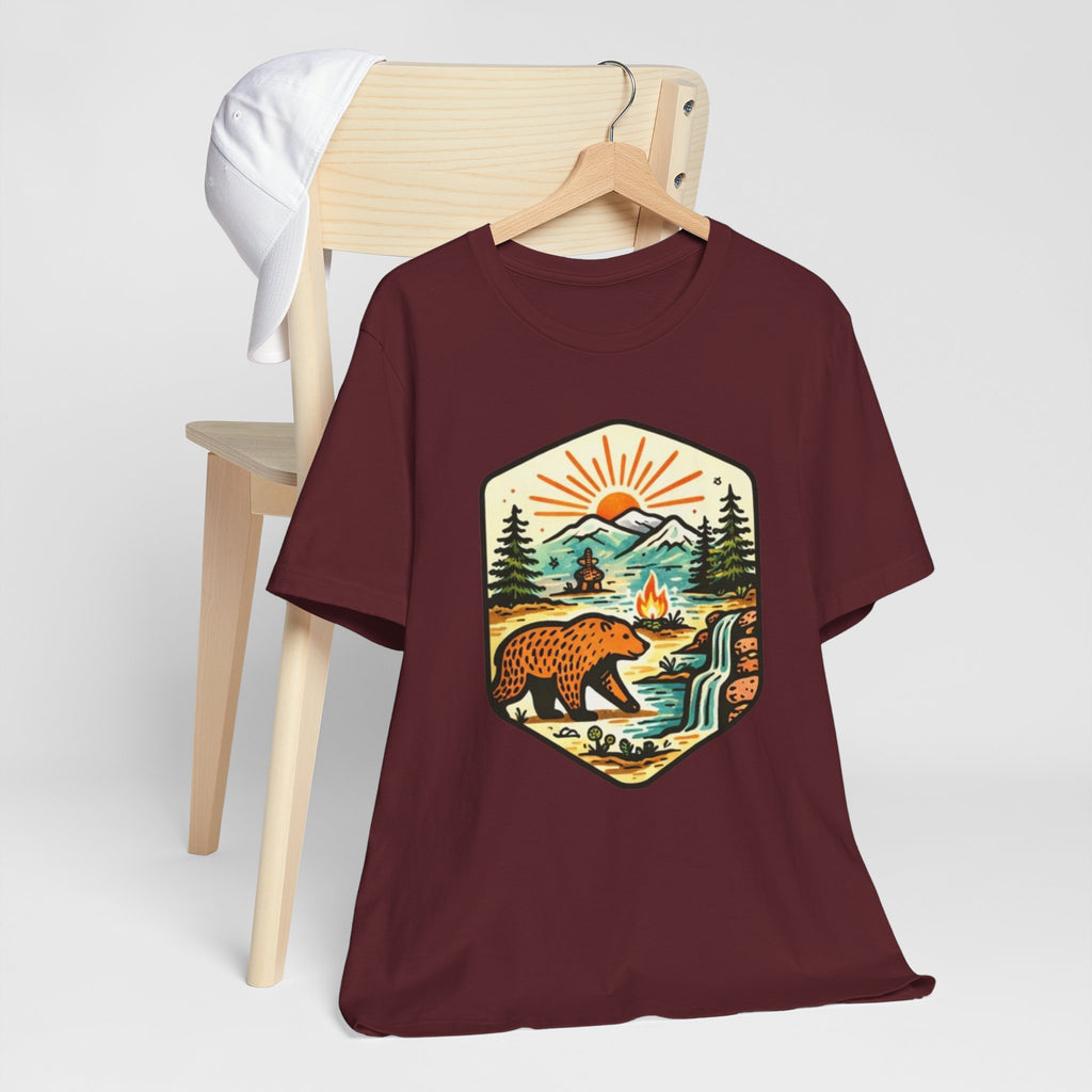 Retro Wilderness Bear T-Shirt Vintage Outdoors Graphic Tee