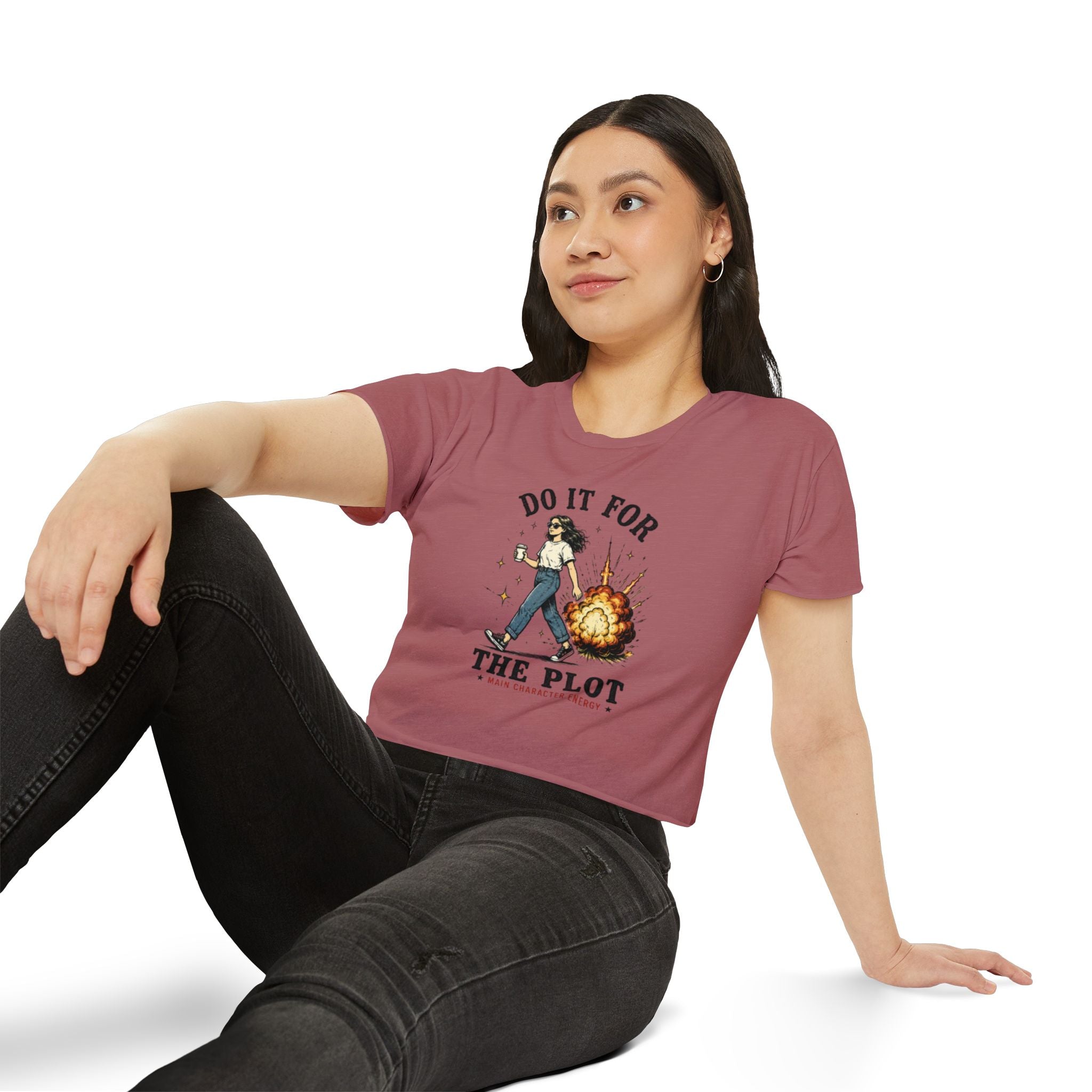 Crop Top | "Do It For The Plot" Retro Graphic Festival Tee