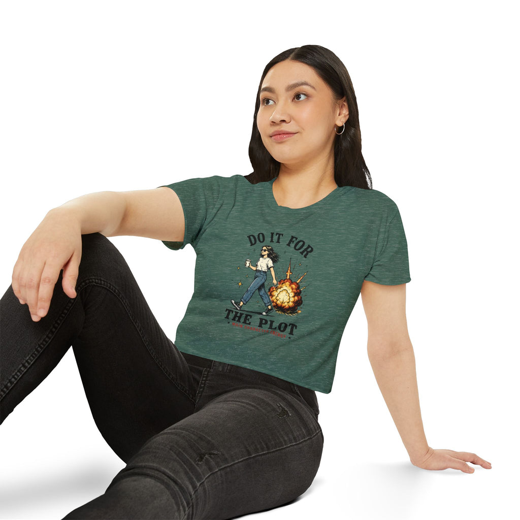 Crop Top | "Do It For The Plot" Retro Graphic Festival Tee