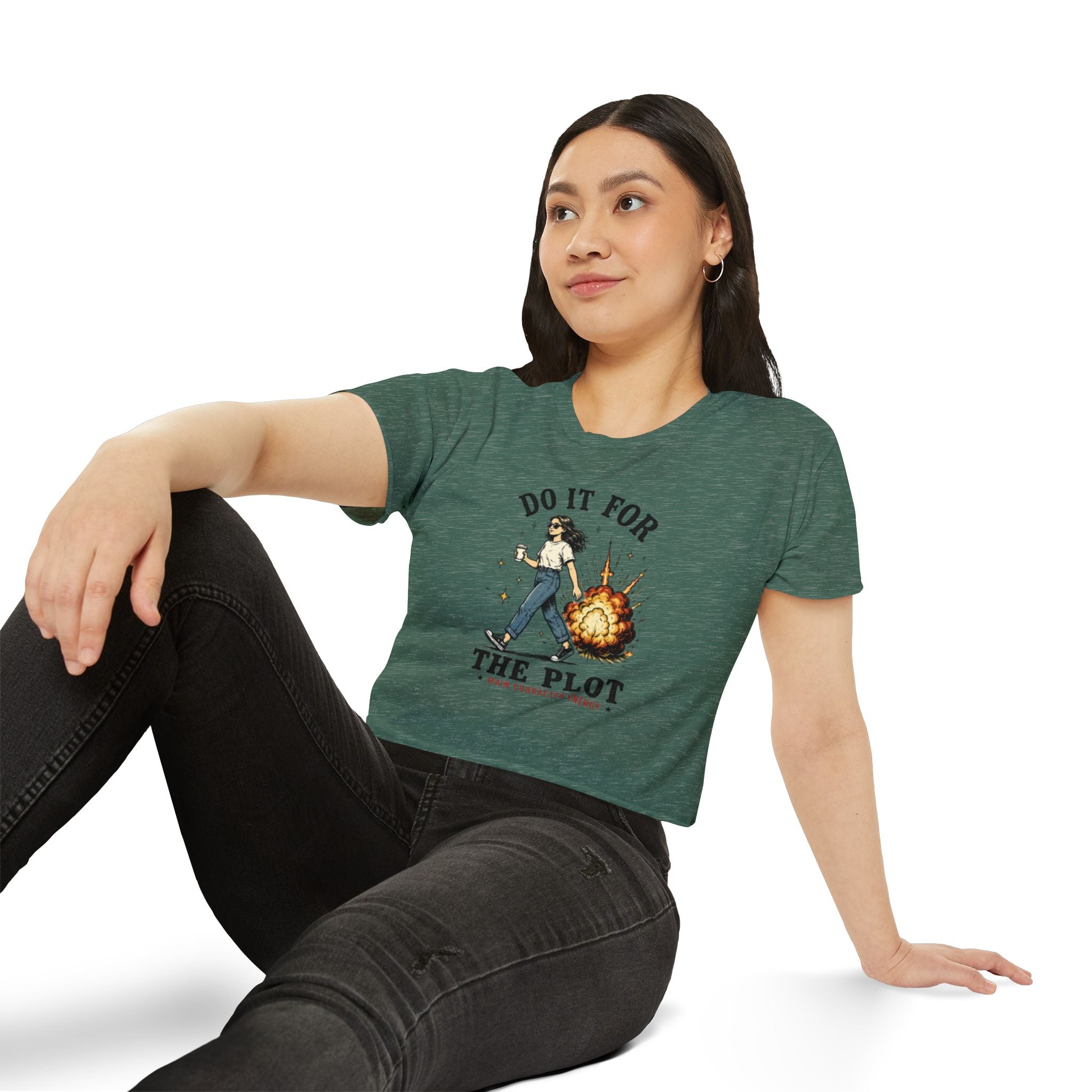 Crop Top | "Do It For The Plot" Retro Graphic Festival Tee