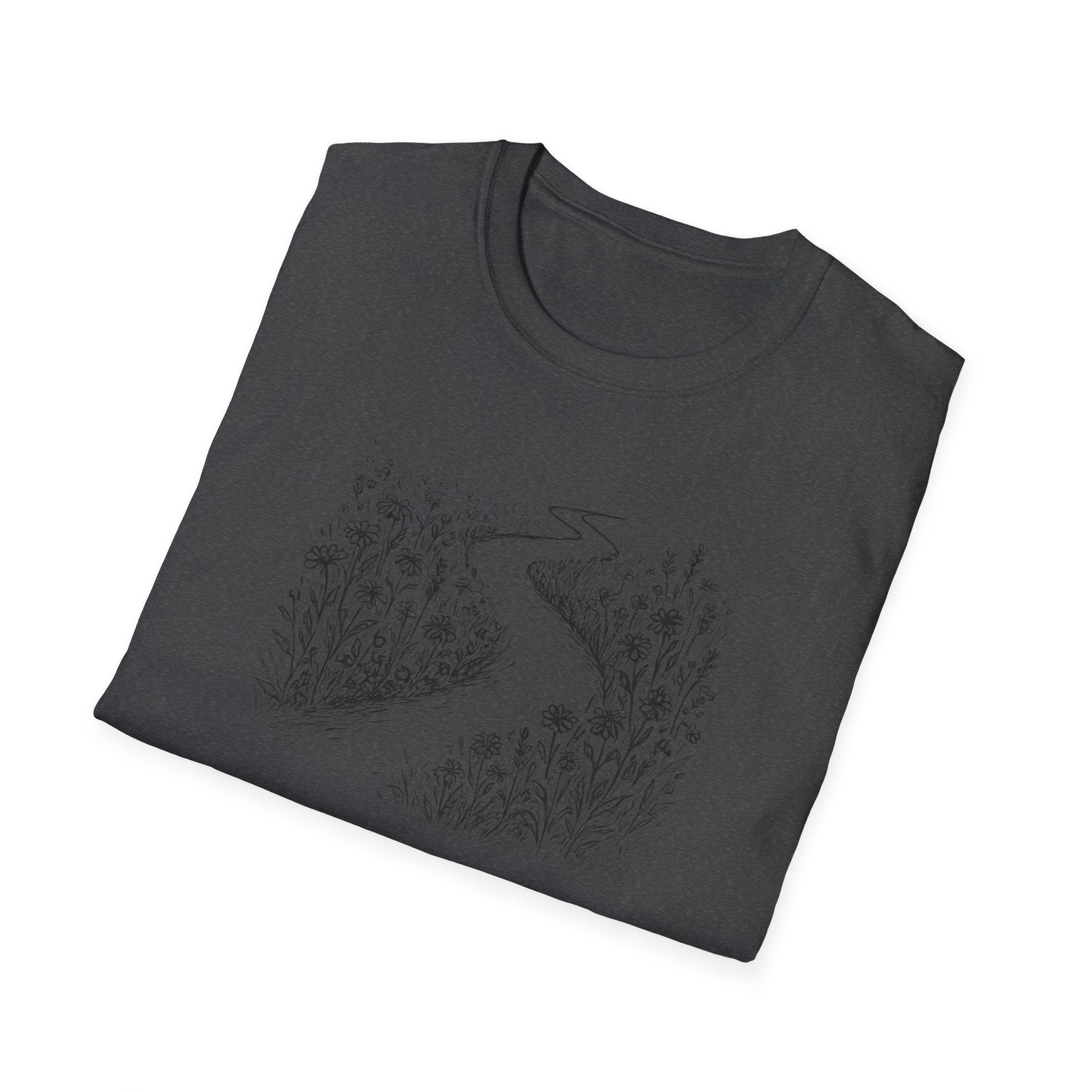 Winding Path Through Grass T-Shirt | Scenic Nature Trail Tee