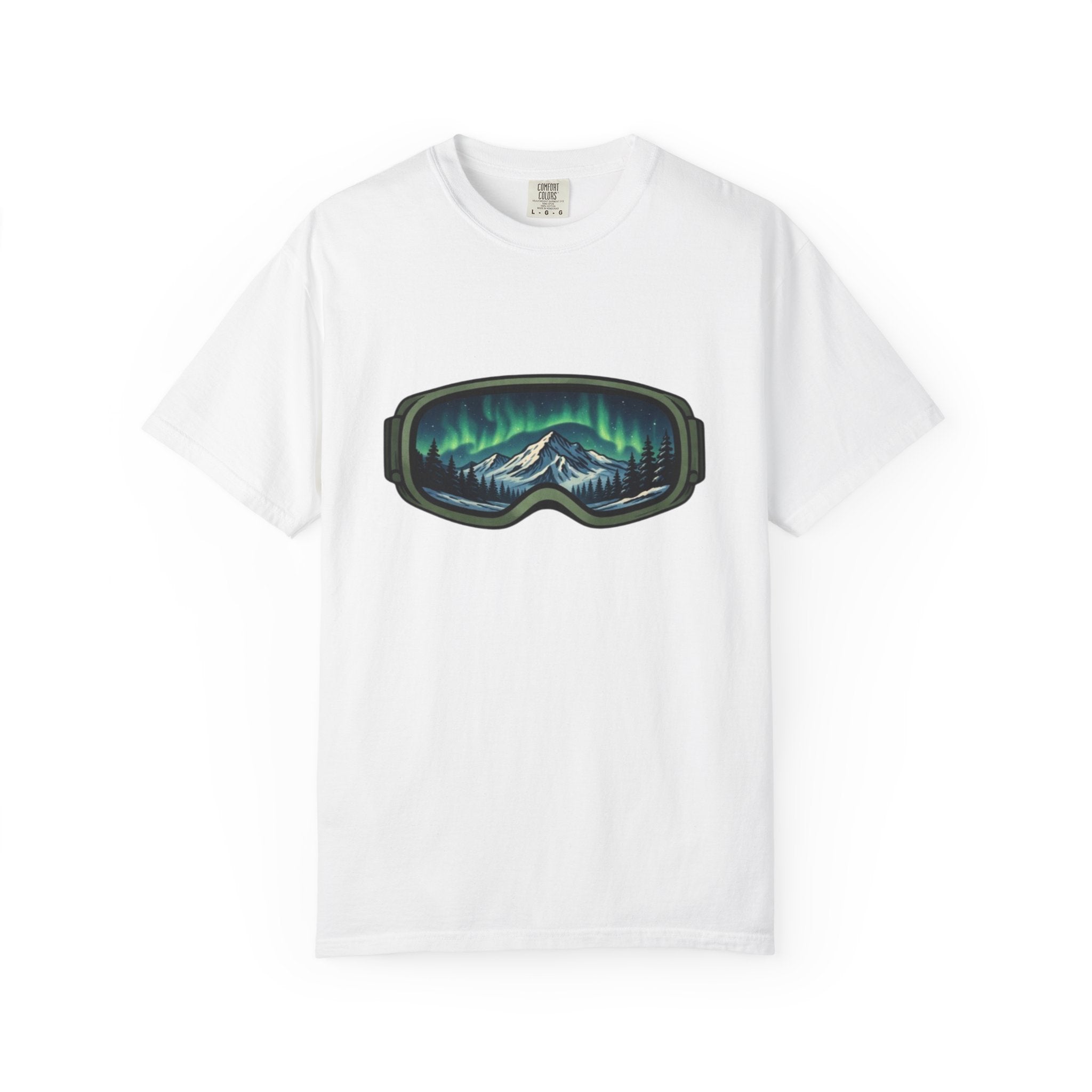 Ski Goggle Northern Lights Mountain T-Shirt