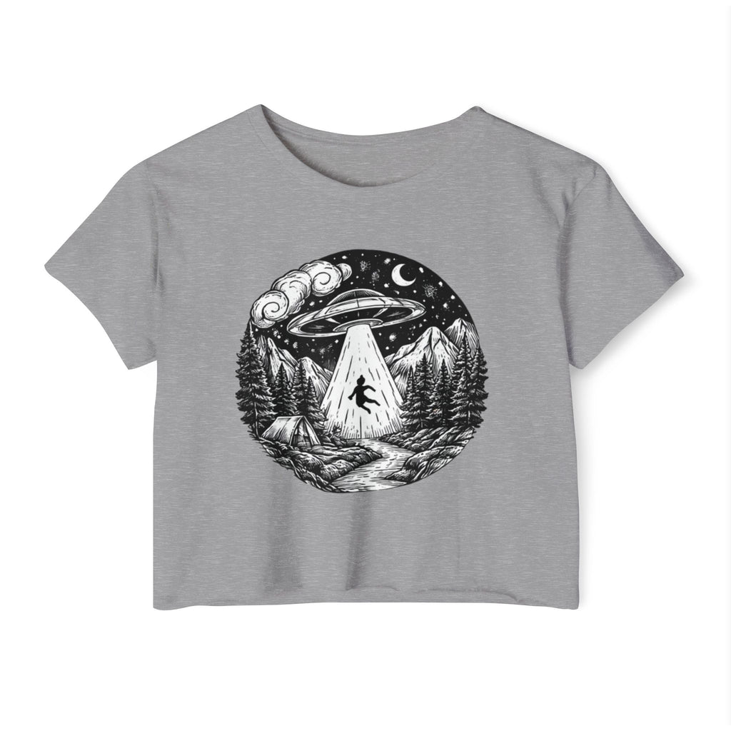 Crop Top | UFO Abduction Night Sky Graphic Women's Festival Crop
