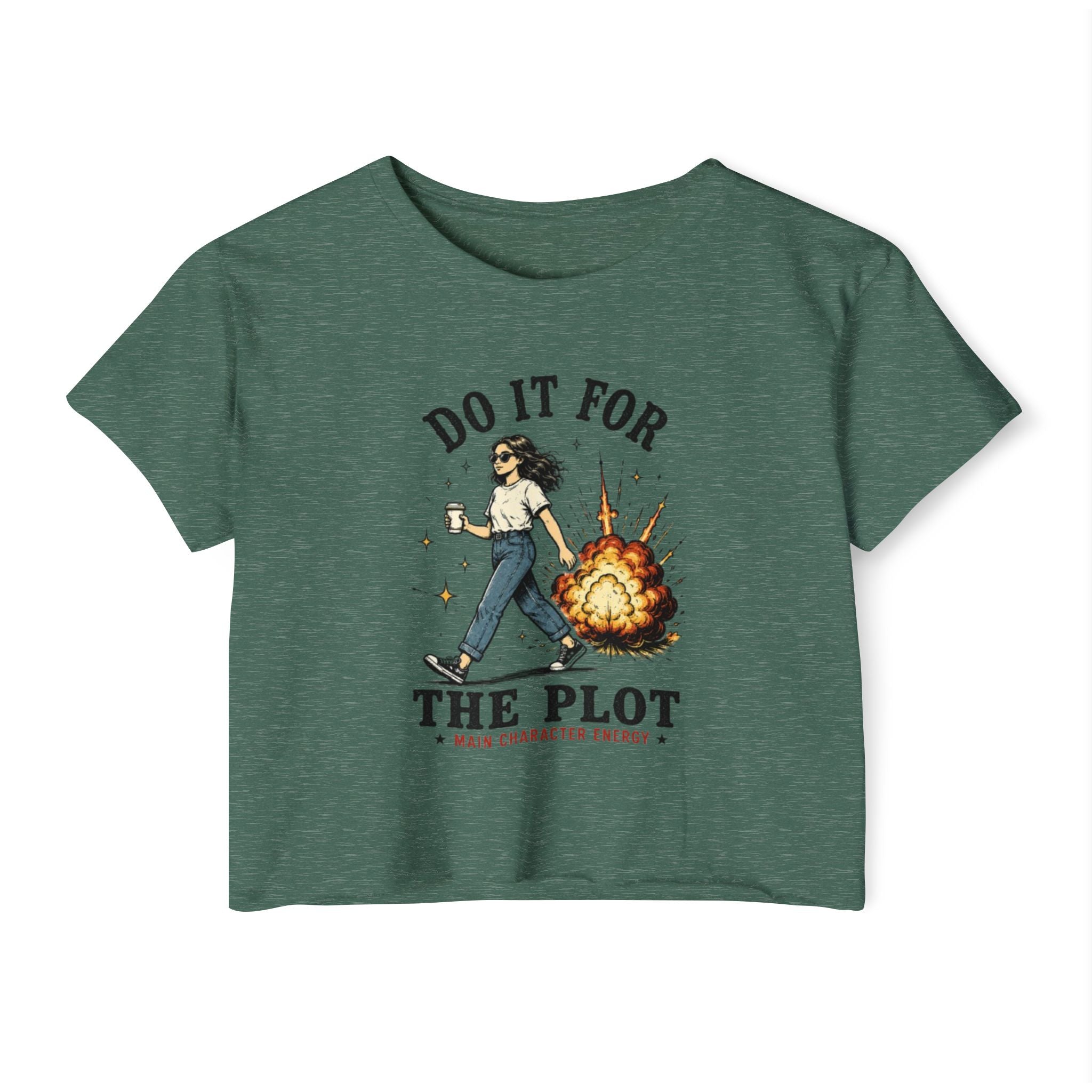 Crop Top | "Do It For The Plot" Retro Graphic Festival Tee