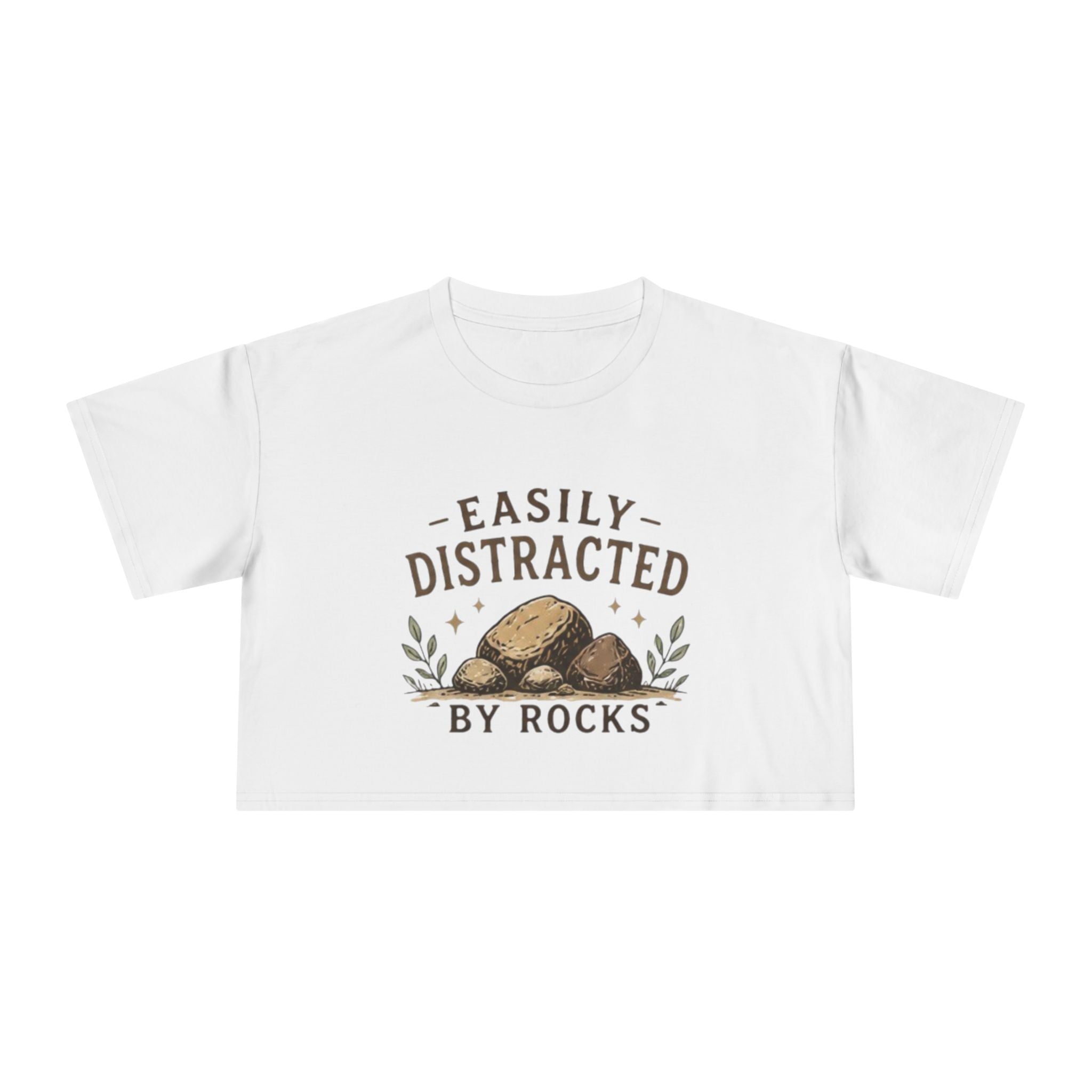 Easily Distracted by Rocks Crop Tee